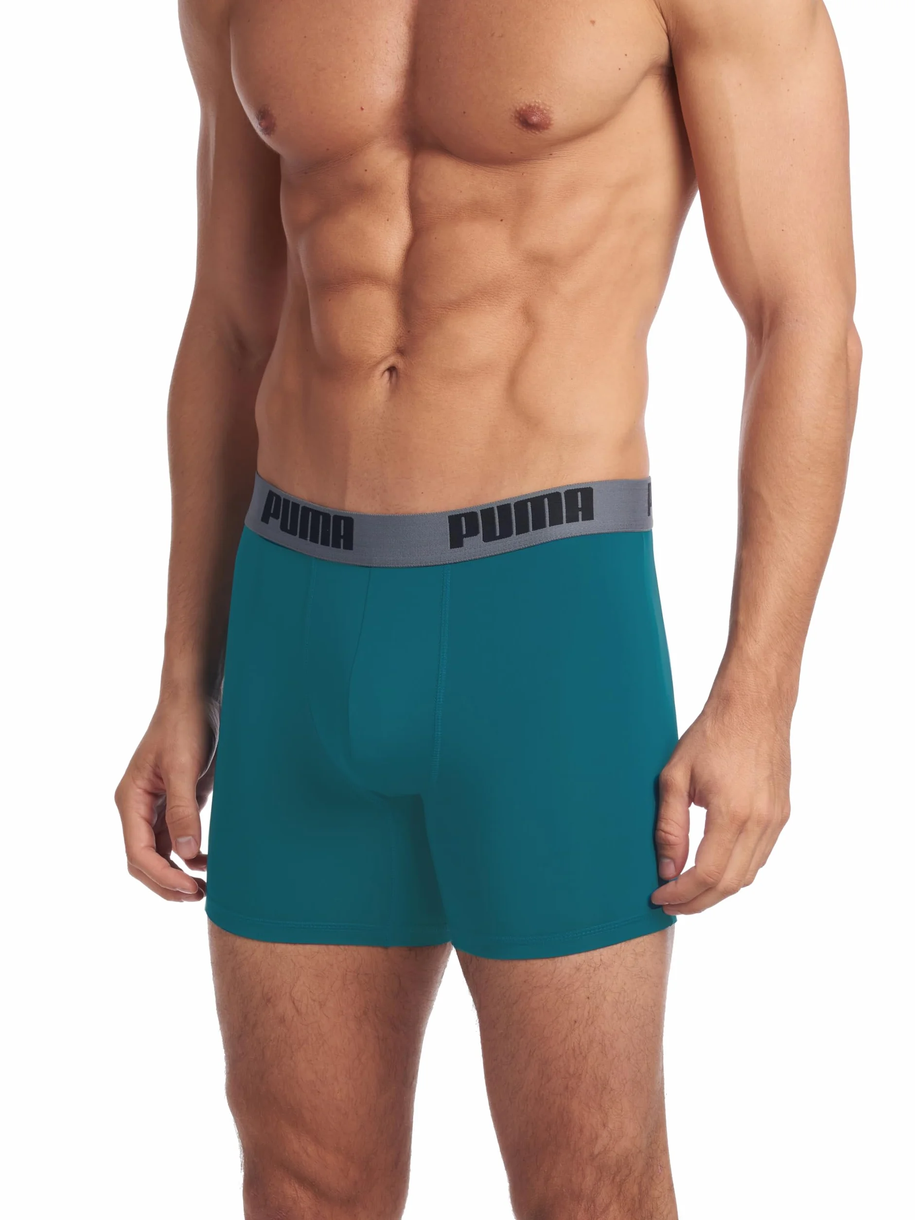 PUMA Męskie szorty retro (3 sztuki), czerwony/szary/niebiesko-zielony, XL