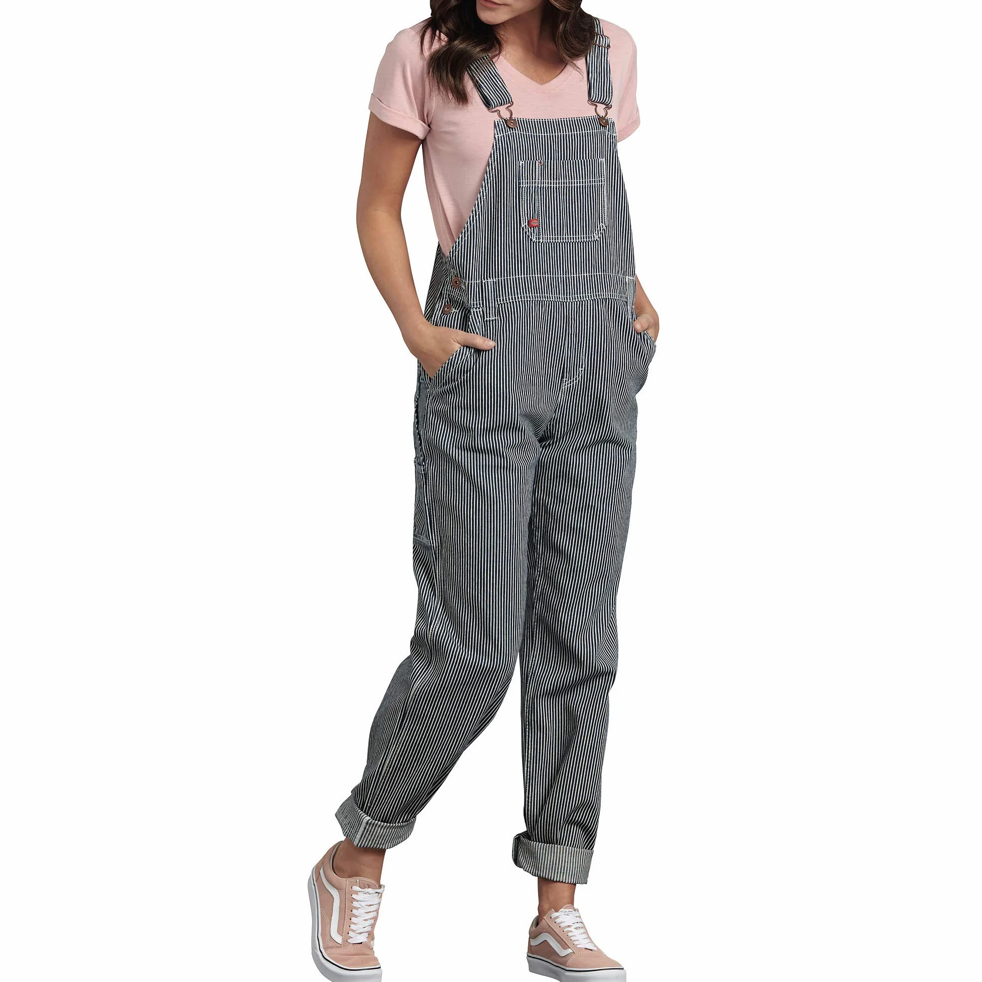 Dickies Damskie Ogrodniczki Rinsed Hickory Stripe XS