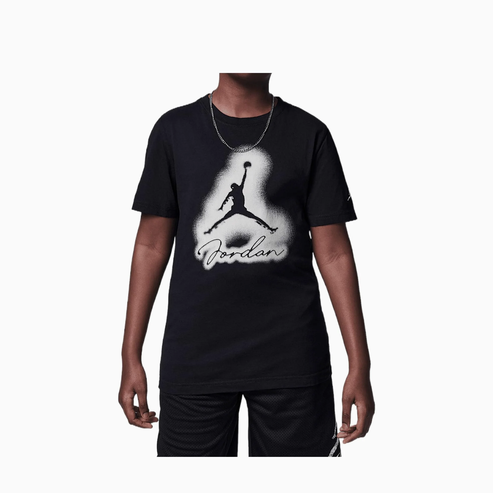 Jordan MVP Big Kids Airbrushed Jordan T-shirt (czarny, 95D622-023)