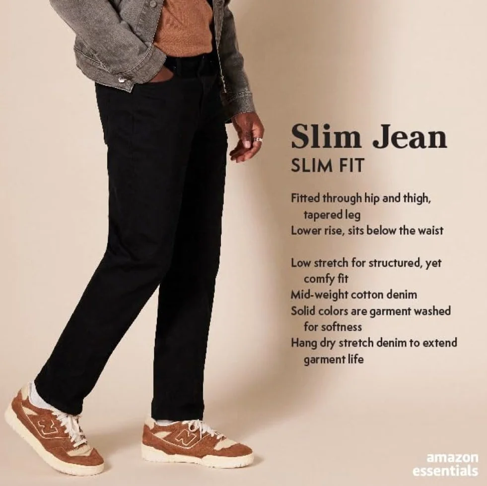 Amazon Essentials Mężczyźni Jeansy slim fit