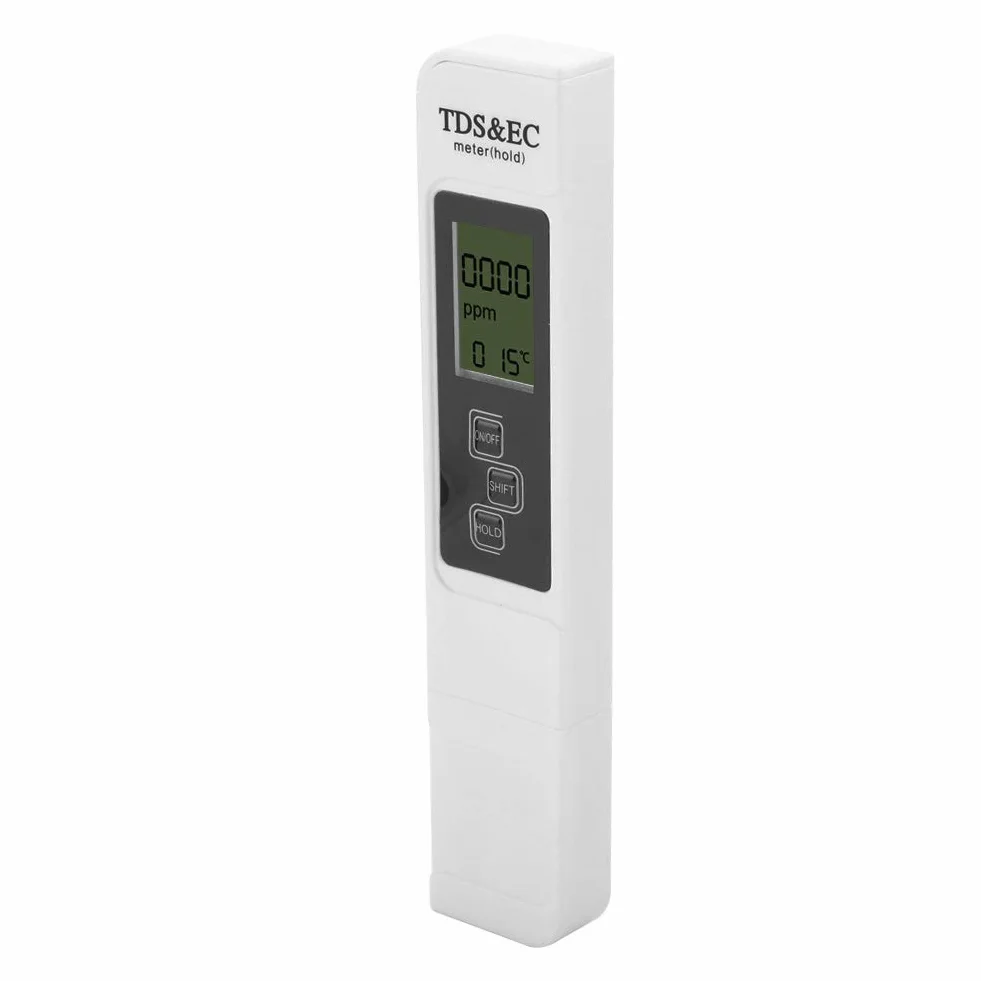 Tds Ec Meter Hold, Tds Ec Wielofunkcyjny Cyfrowy Tester Wody Lcd Miernik Temperatury Tds Ec do Napojów
