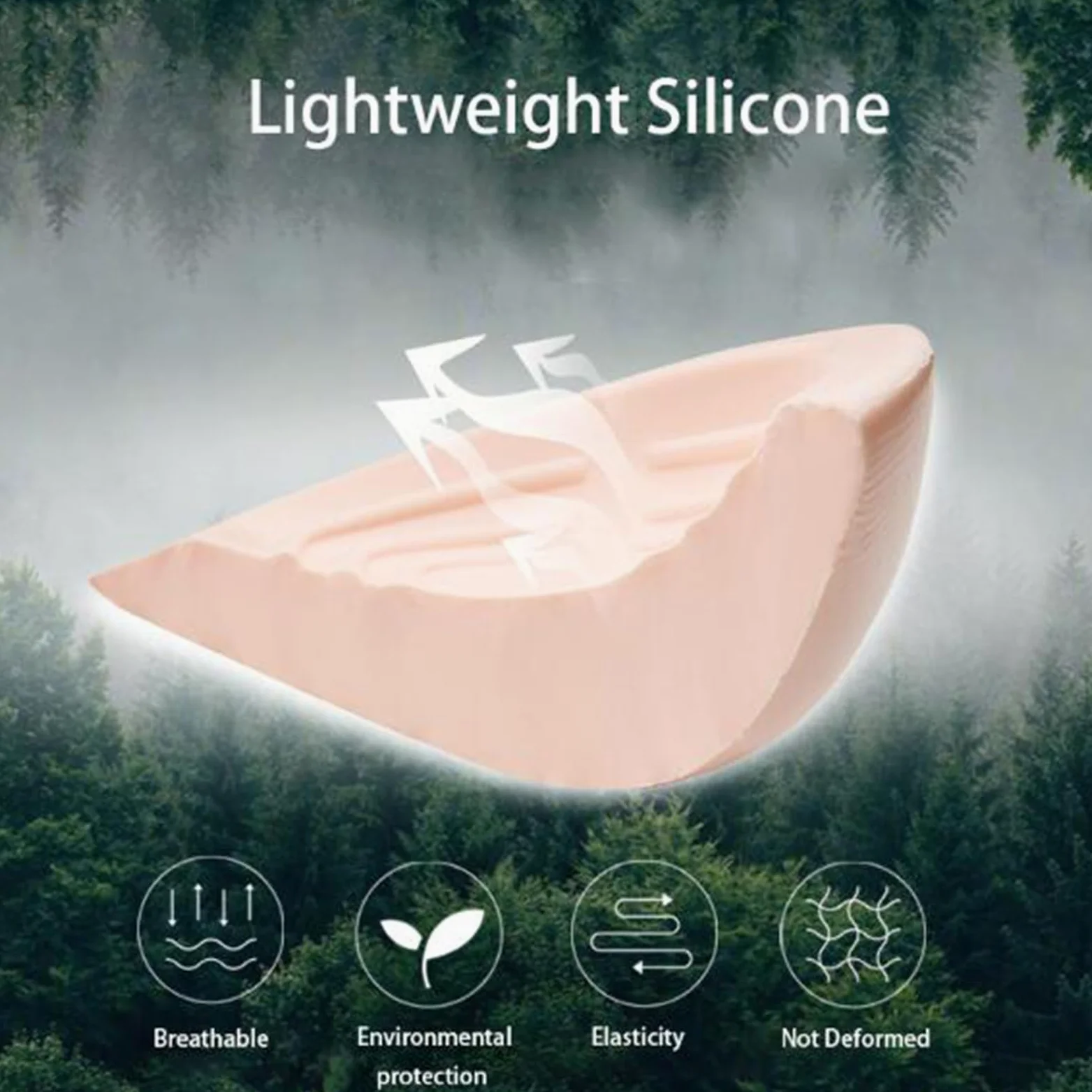Silikonowe Wkładki Do Biustonoszy Dla Kobiet Wkładki Powiększające Transgender Cosplay Mastektomia Po Wyzdrowieniu Sztuczne Sztuczne Piersi(445g/Piece, Right Side Only)