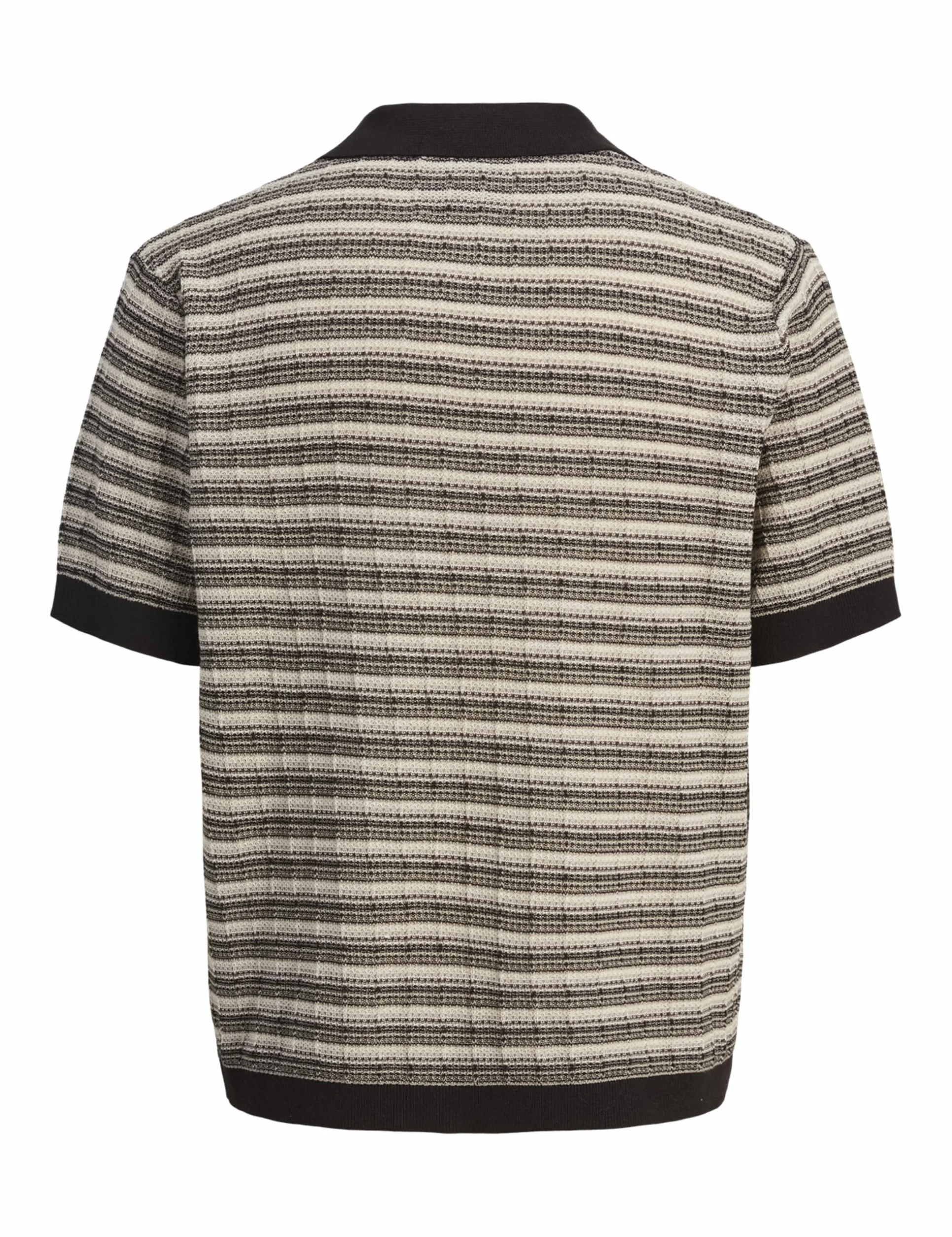 JACK & JONES Jprblujackson Knit Structure Split Neck męski, Rain Drum, M