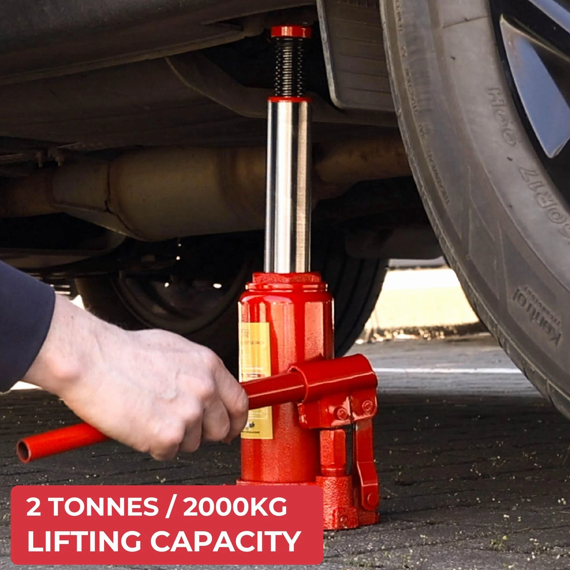 GADLANE Hydrauliczny podnośnik do butelek 2 tony – mocny, trwały podnośnik hydrauliczny ze stali stopowej o udźwigu 2 tony (2000 kg), bezpiecznym zaworem przeciążeniowym i uchwytem szybkiego montażu,