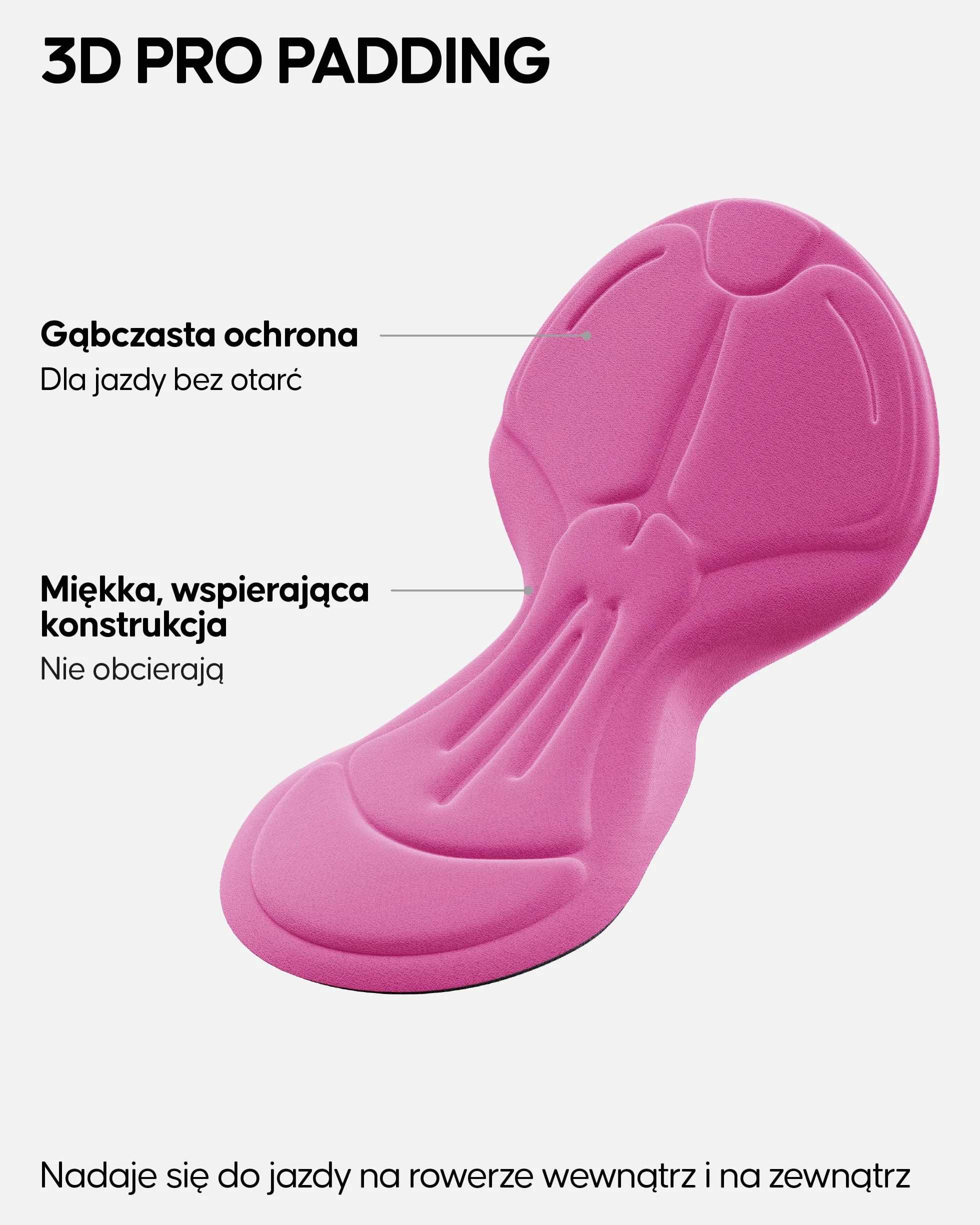 Spodenki Rowerowe Damskie z Wkładką 3D Chamois Oddychające Szybkoschnące do Spinningu Kolarstwa Górskiego 1-Pak