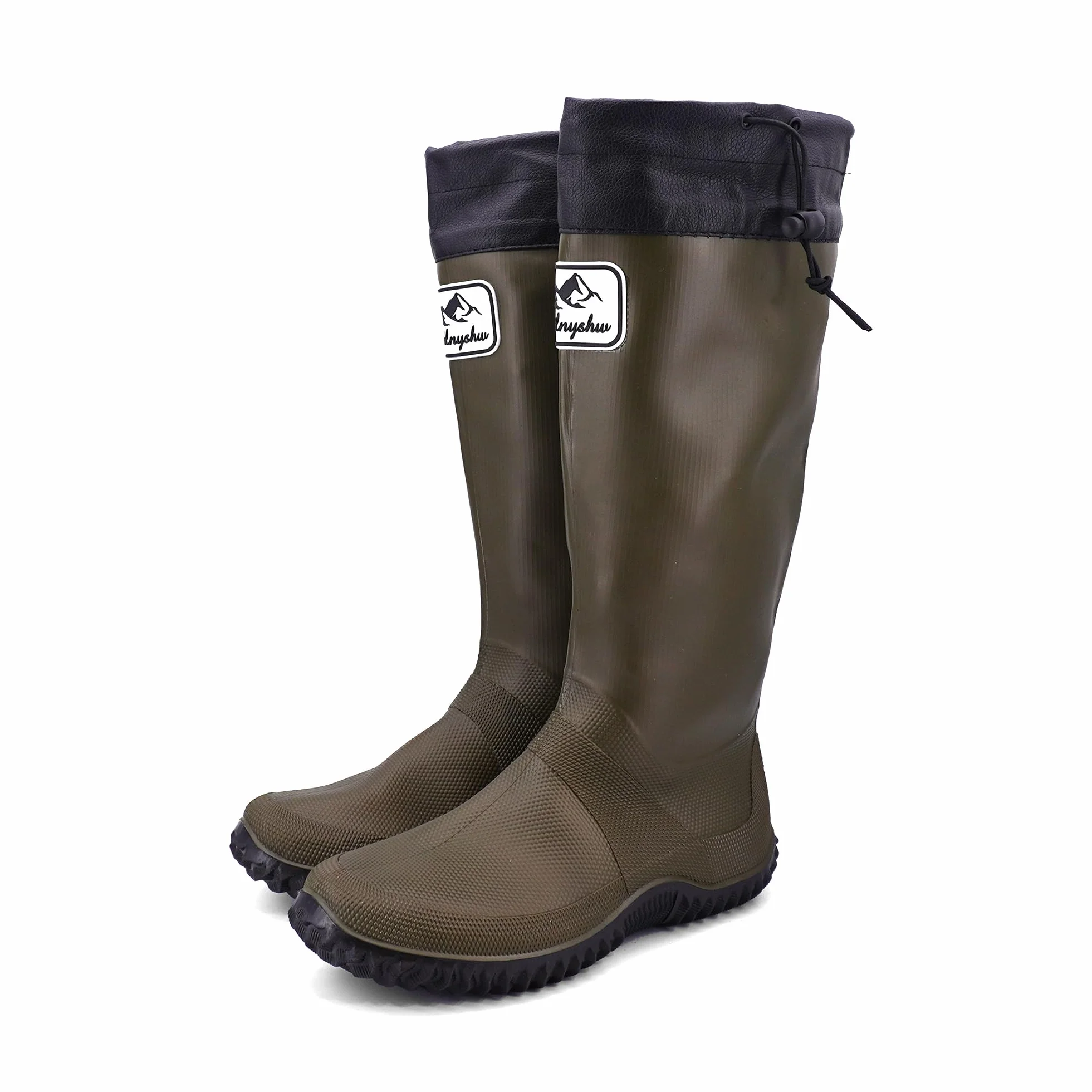 JOMIX Buty przeciwdeszczowe Mężczyźni Kobiety Antypoślizgowe Wodoodporne Gumowe Buty Składane Wysokie Buty Wędkarskie Piesze Wycieczki Camping Praca Ogród Wodoodporność Całkowita Lekkie i kompaktowe