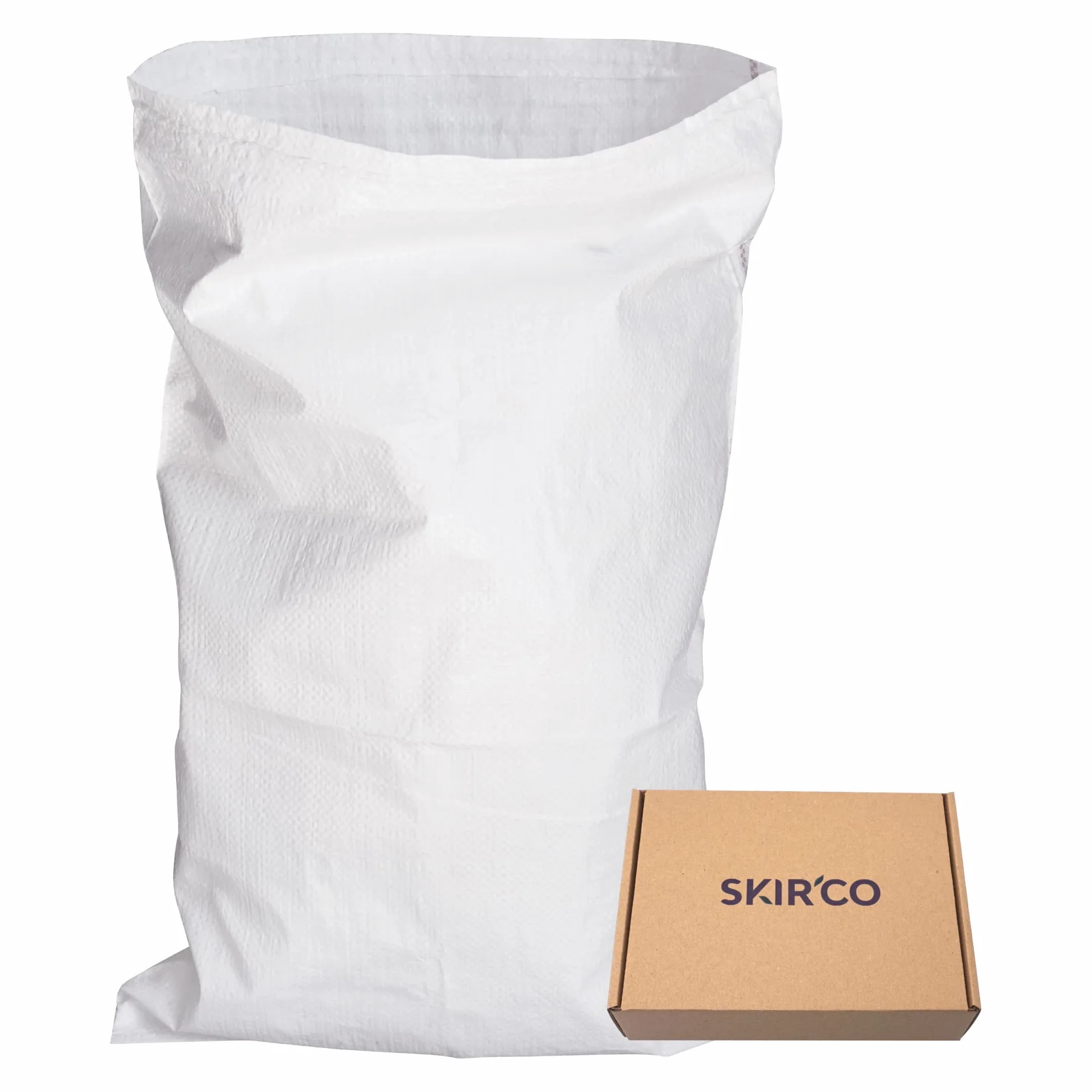 SKIRCO (5 szt.) białe worki tkane PP 50 x 80 cm, worek do budowania gruzu, do usuwania odpadów