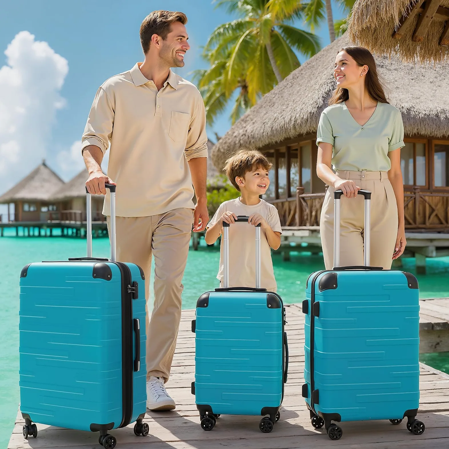 COOLIFE Walizka podróżna z twardą obudową, z możliwością rozszerzenia, z tworzywa ABS, z zamkiem TSA i 4 kółkami, ciemnoszary, Set-2tlg（L+XL）, Uniseks