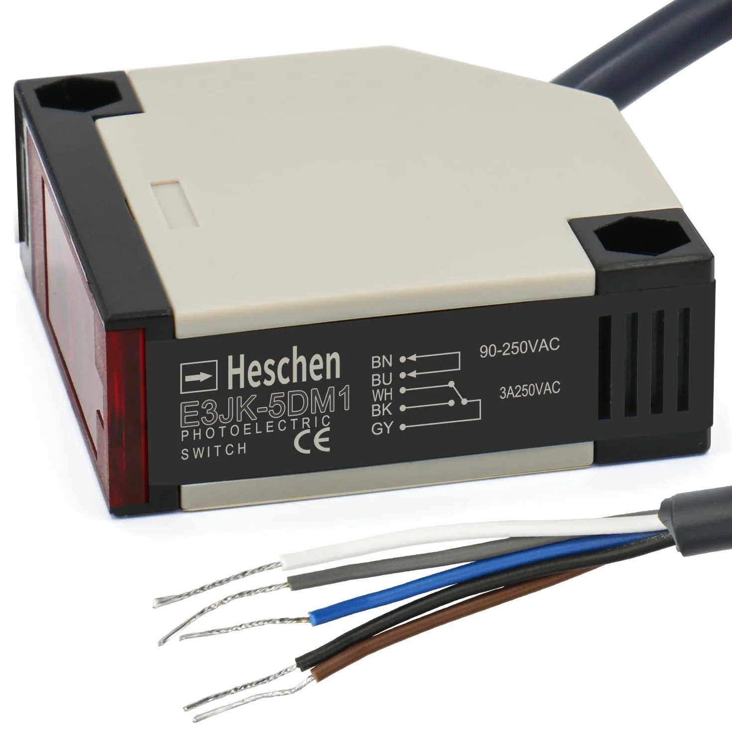 Heschen przełącznik fotoelektryczny E3JK-5DM1-5L AC 90-250 V typ bijekcji odległość wykrywania 5 m