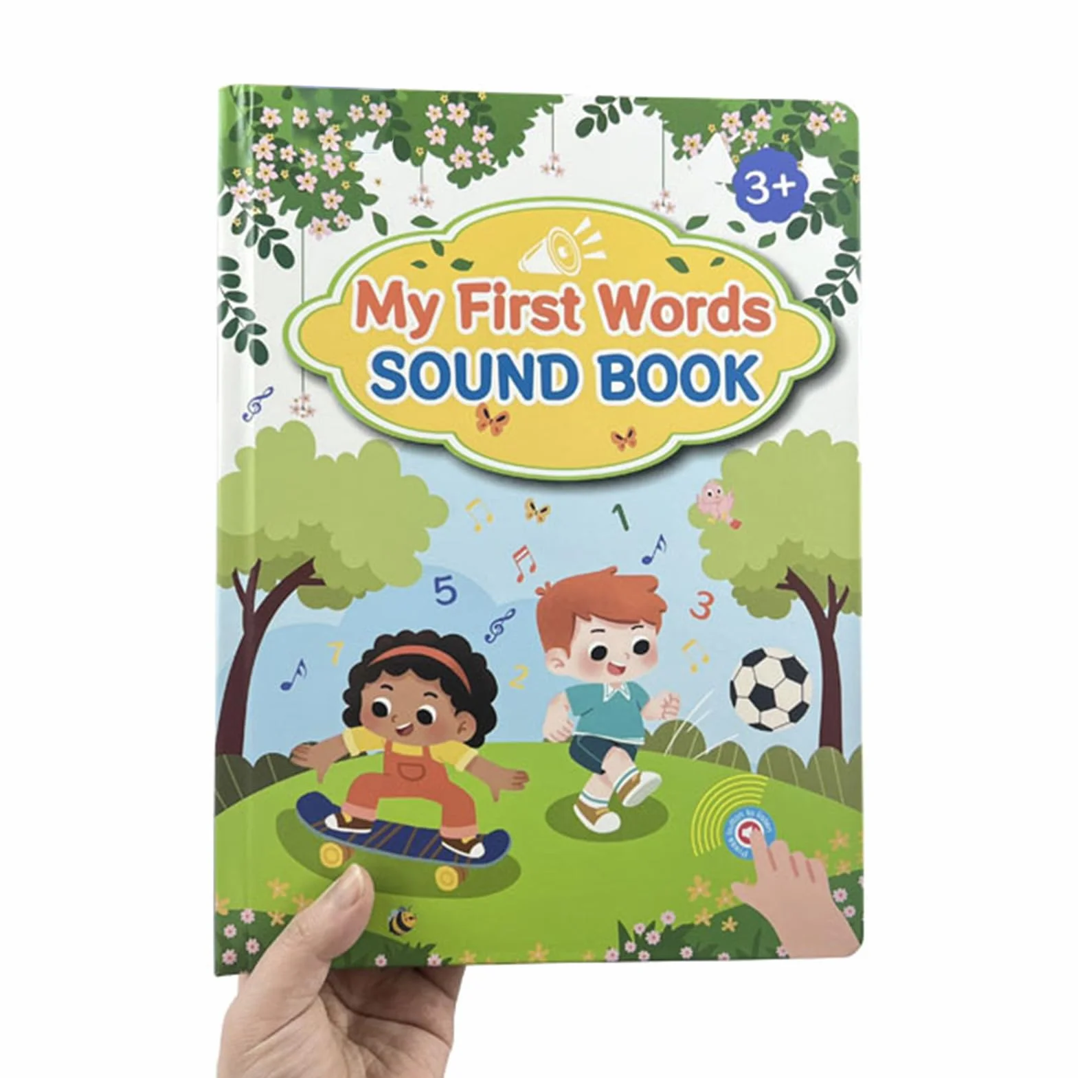 Talking Word Book , Educational Interactive Books, English Words Learning Tool, Fun Sound Learning Toy, Language Development Aid for Children, Preschoolers, 7.8x10.55 inches