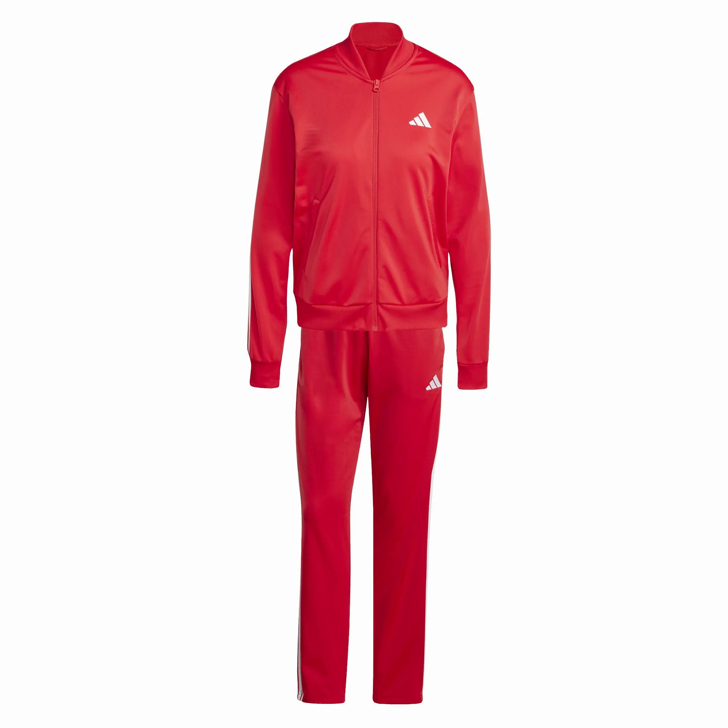 adidas Kobiety ESSENTIALS 3-STRIPES TRACKSUIT, pure ruby/white, L