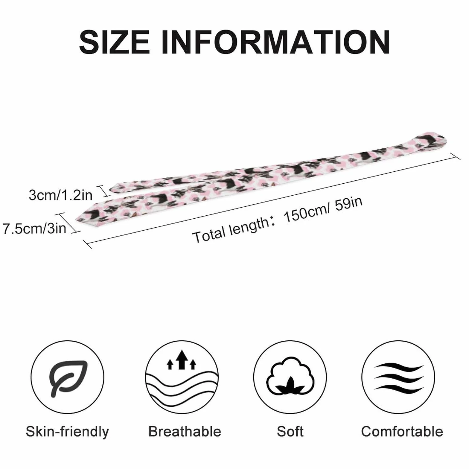 Krawaty męskie 7,5 cm, niebieski kwiat hibiskusa, na imprezę i ślub