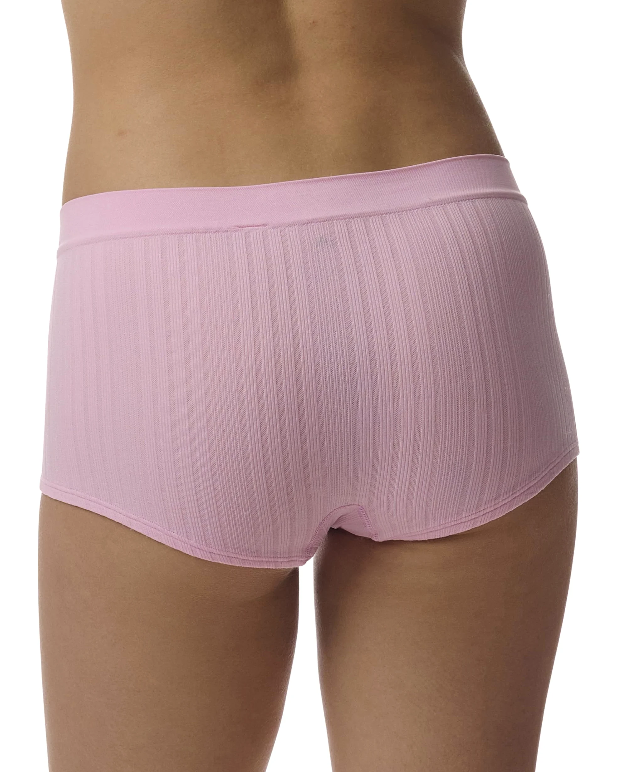 adidas Damskie krótkie majtki chłopięce, Wonder Pink żebrowany/biały/fioletowy odcień, S