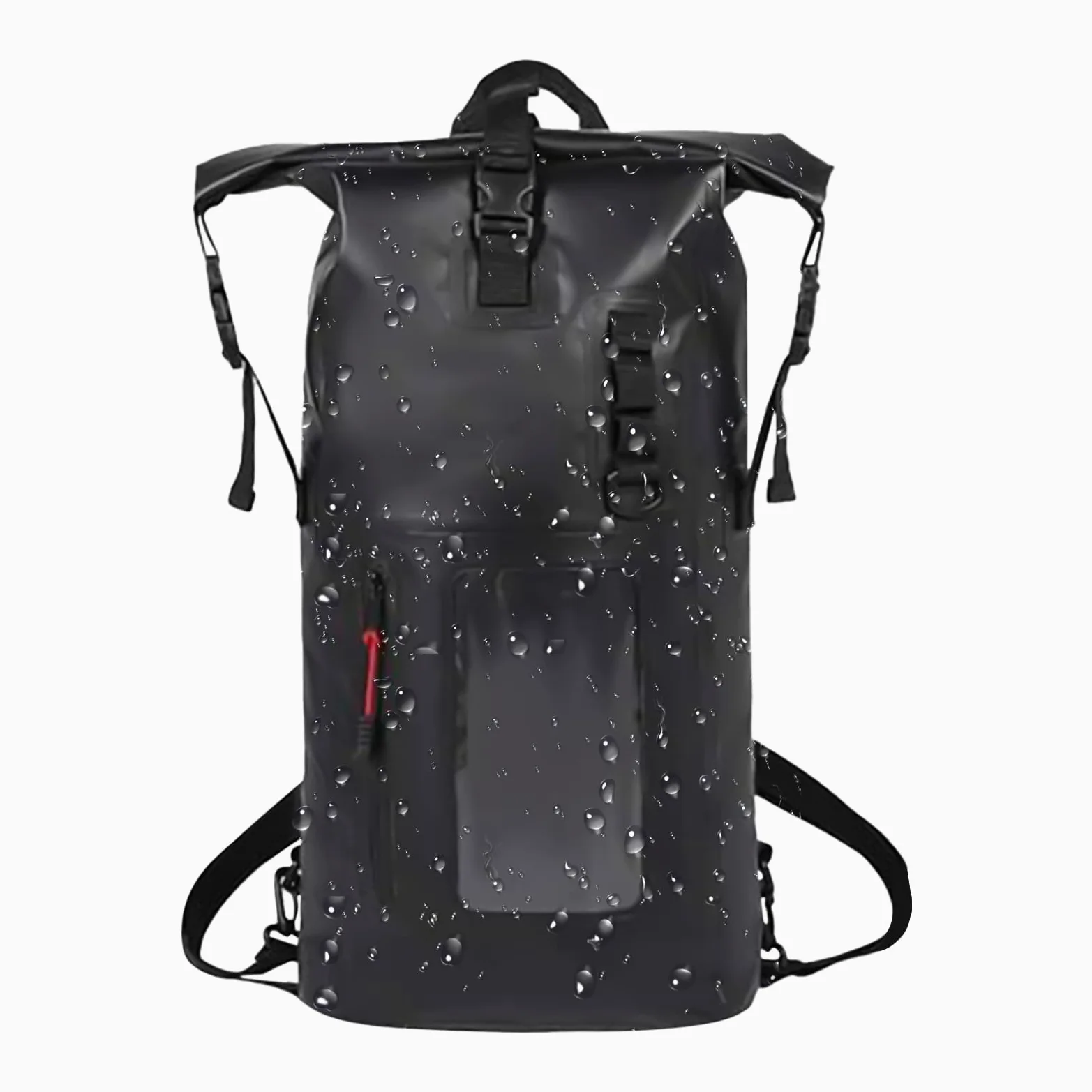 Worek wodoszczelny, duża pojemność, 30 l, przenośny, Czarny, Refer to description | Wodoodporna torba na pływanie, pływanie, kajakarstwo, kemping, plażę