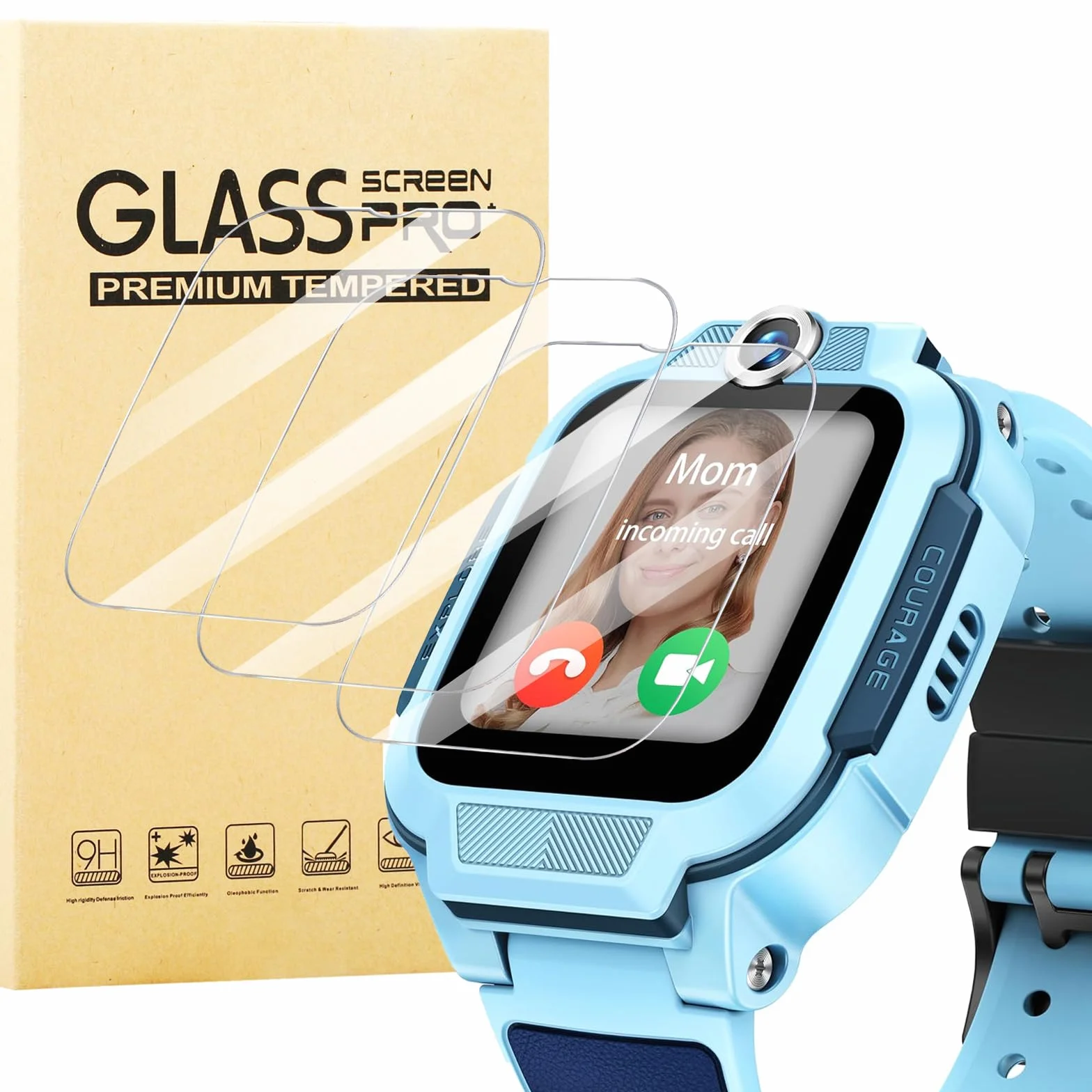 Folia ochronna do zegarka imoo Watch Phone Z3, folia ochronna na wyświetlacz, przezroczysta HD [odporna na zarysowania], szkło ochronne, wysoka twardość, pełne pokrycie, folia pancerna do