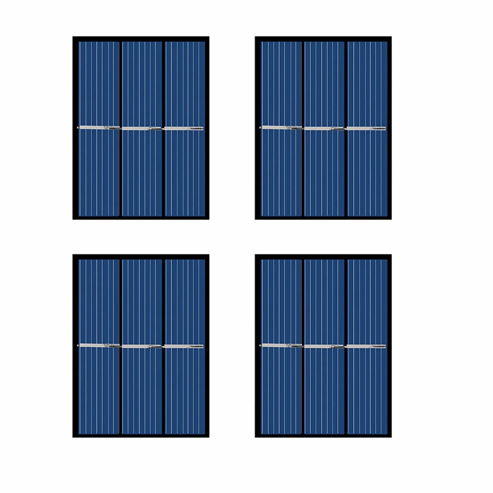 AK6080 moduł solarny 4 sztuki, zestaw z czerwono-czarnym kablem do elektrowni balkonowej, ogrodu, kampera, ładowania akumulatora 12 V, fotowoltaiczne, ogniwo słoneczne, panel słoneczny, mały, zestaw