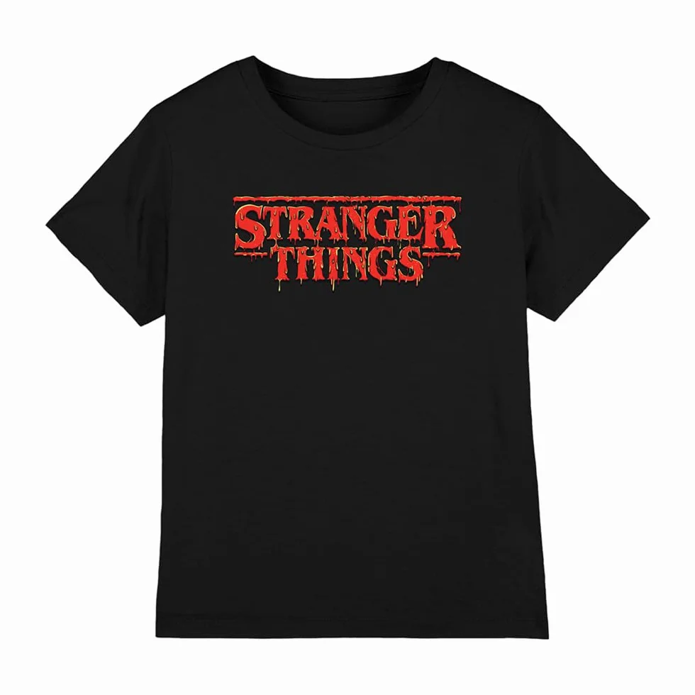 Stranger Things koszulka z logo Red Drip czarna