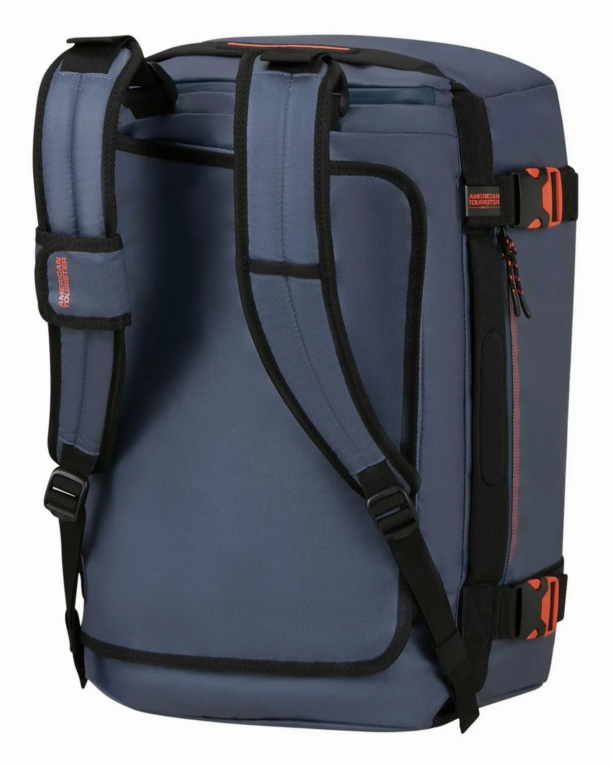 American Tourister Torba podróżna plecak Urban Track Duffle/Backpack Coated 60L granatowy/pomarańczowy niebieski