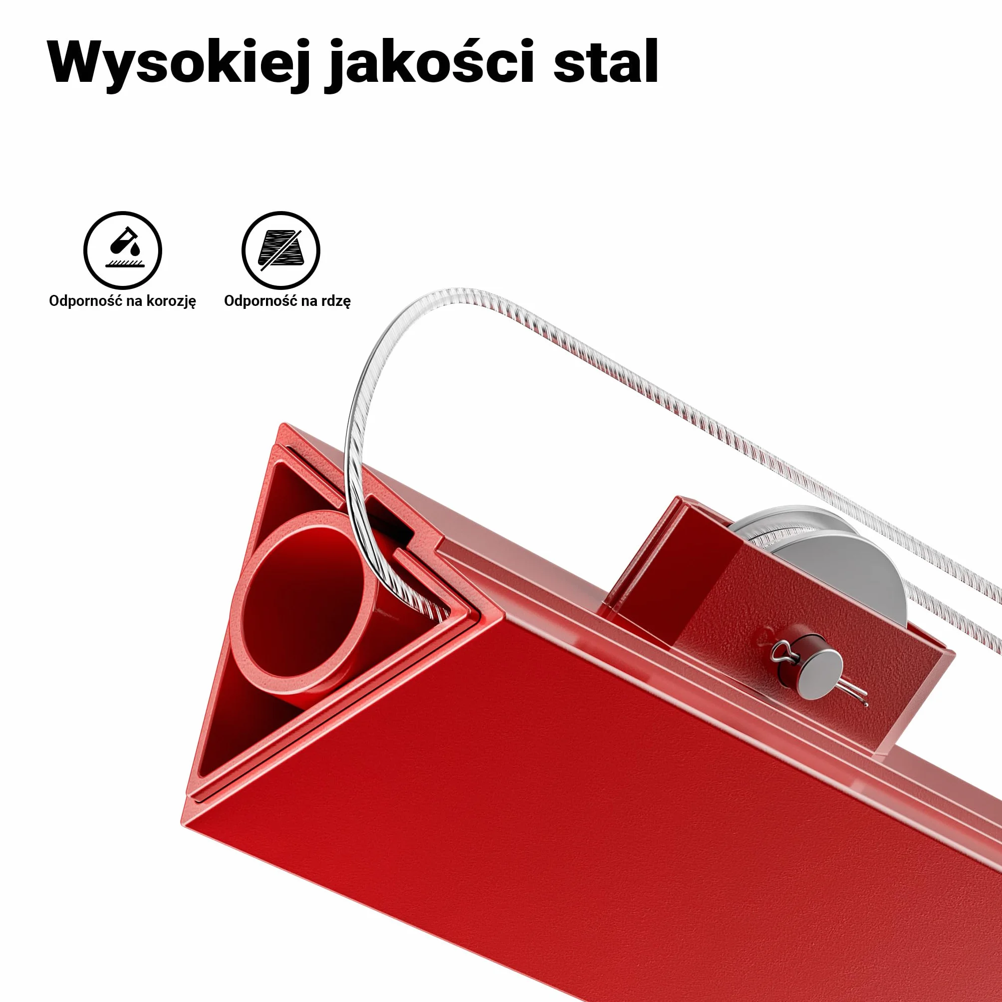 Przedłużenie Wiltec 140 cm do podnośnika do płyt XXL do maks. 68 kg, pomoc montażowa do płyt gipsowo-kartonowych, podnośnik do płyt gipsowo-kartonowych z 3 kółkami, czerwony