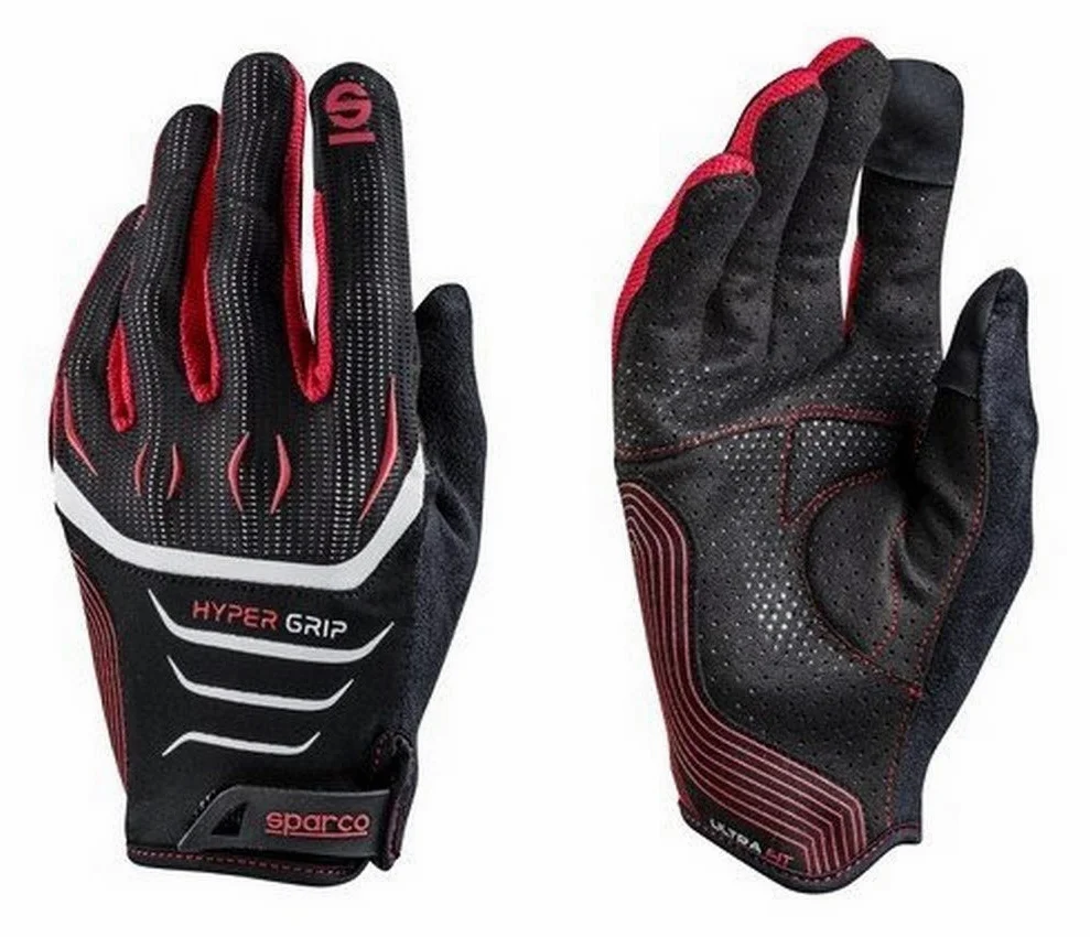 Sparco Gaming Hypergrip oddychająca rękawica gamingowa, czarna/czerwona, rozmiar 12