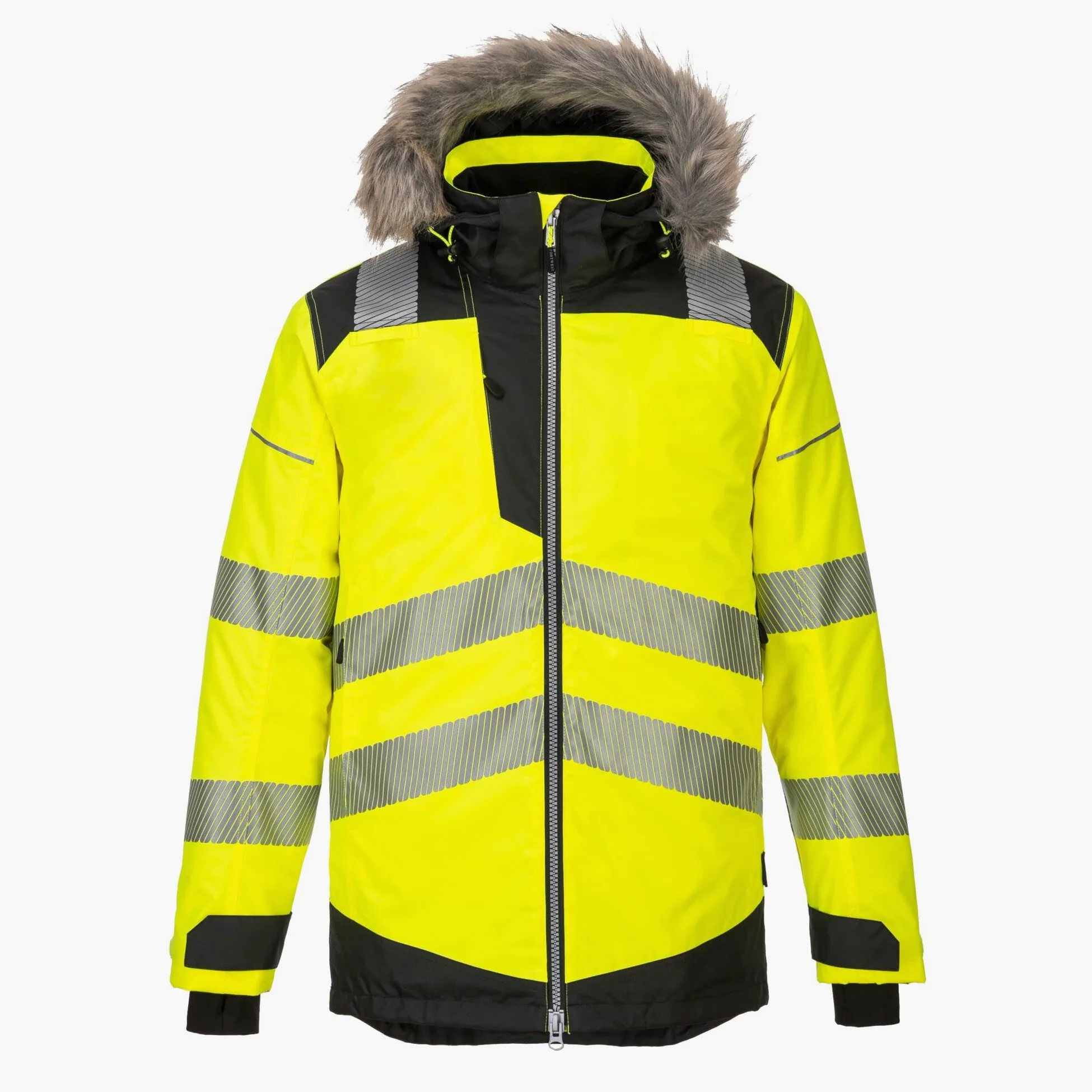 Kurtka ostrzegawcza Portwest PW3 - Zimowa kurtka ostrzegawcza żółty-czarny 3XL