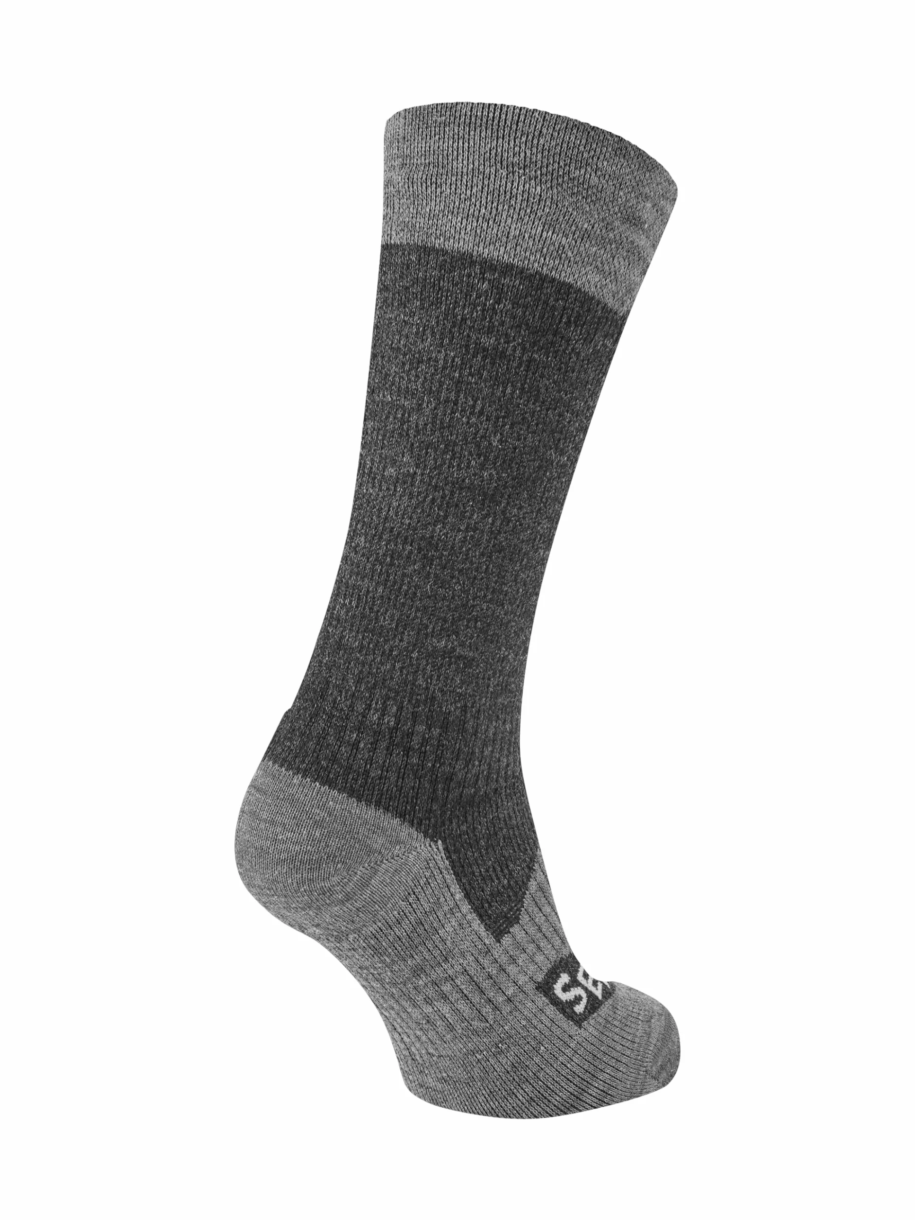 SEALSKINZ Raynham Wodoodporne skarpety średniej długości, uniseks, na każdą pogodę, czarny/szary marmur, rozmiar S
