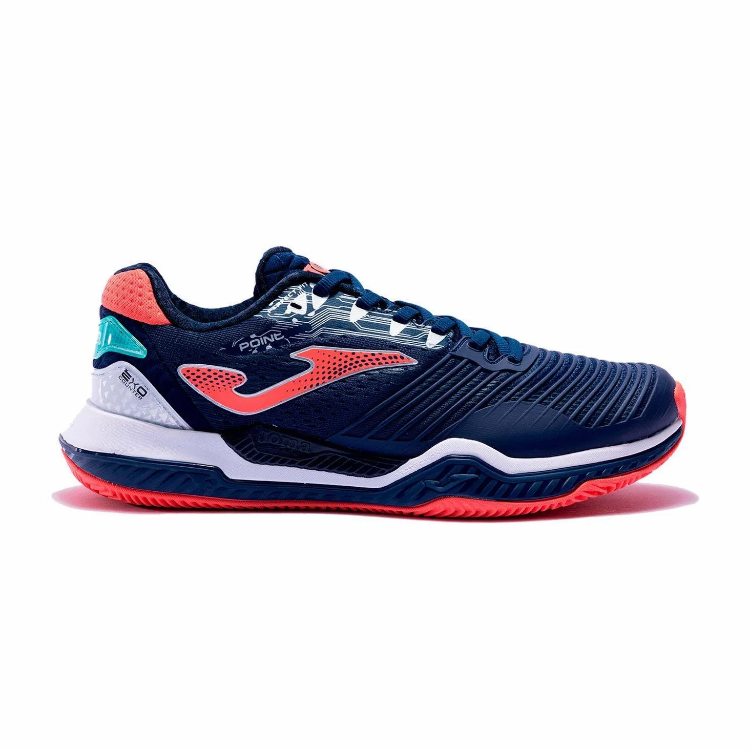 Joma Męskie buty tenisowe Point Clay buty do gry na piasku, ciemnoniebieskie - czerwone