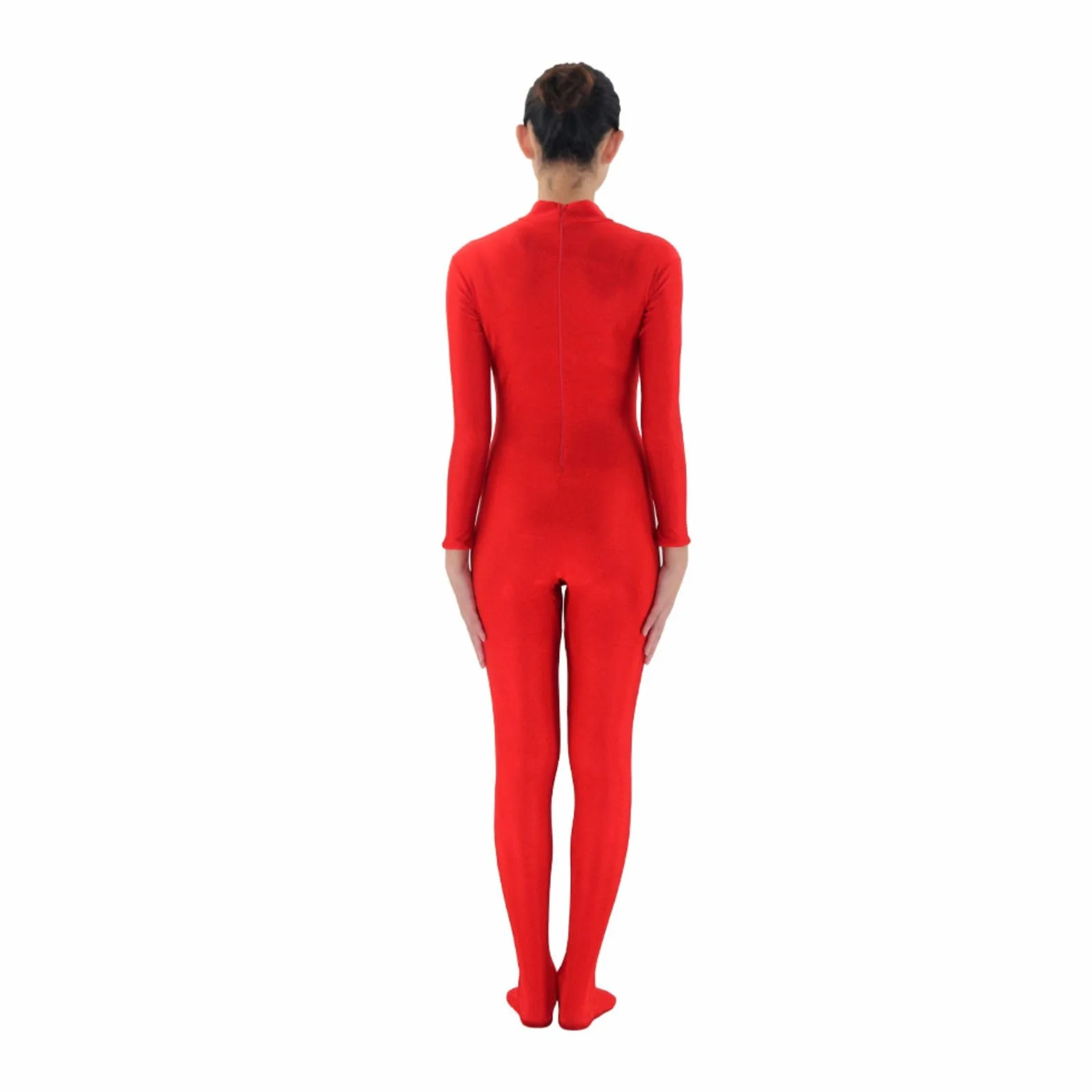 Damski golf z długim rękawem bez rąk Unitard Second Skin Fancy Dress Kostium Spandex Body do tańca gimnastyki