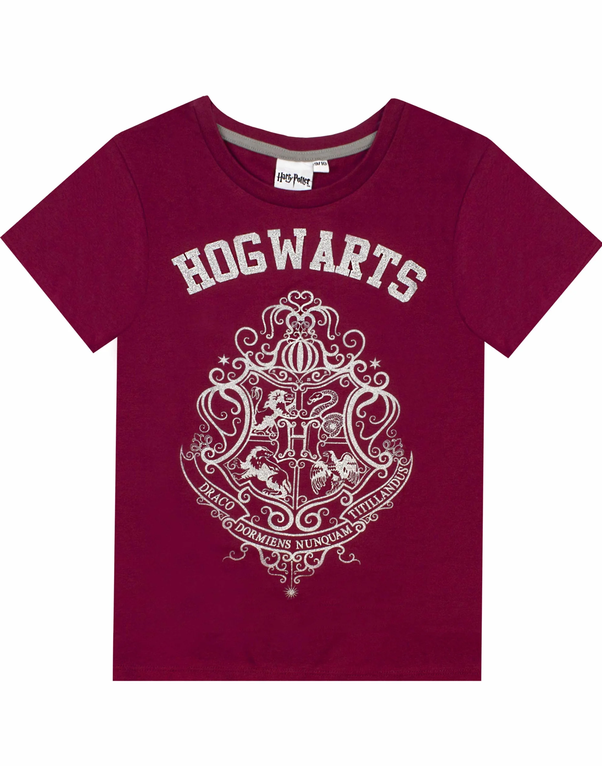 Harry Potter Pizama Dziewczeca Hogwart Brokat Koszulka i Dugie LUB Krotkie Spodnie