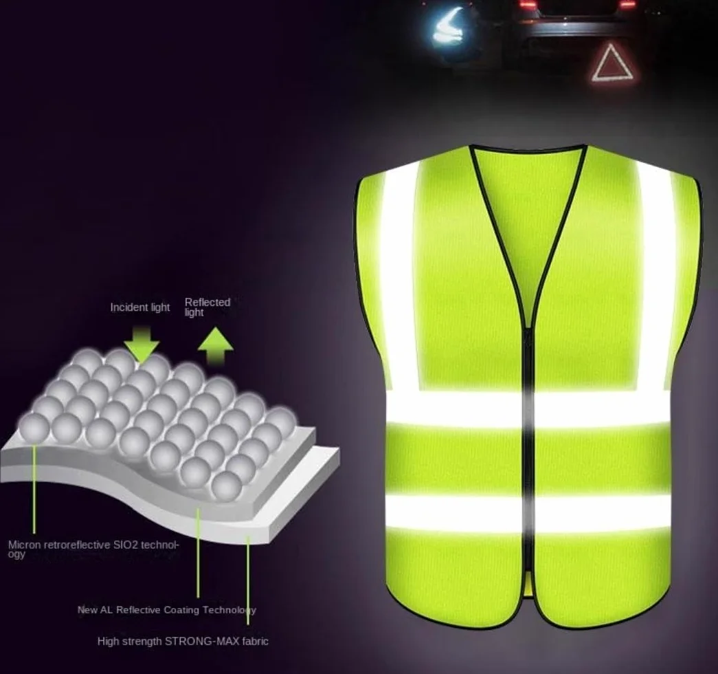 Kamizelka odblaskowa, Kamizelki odblaskowe, kamizelki wielokolorowe do prac budowlanych, rowerowych, pracy na świeżym powietrzu(Blu)
