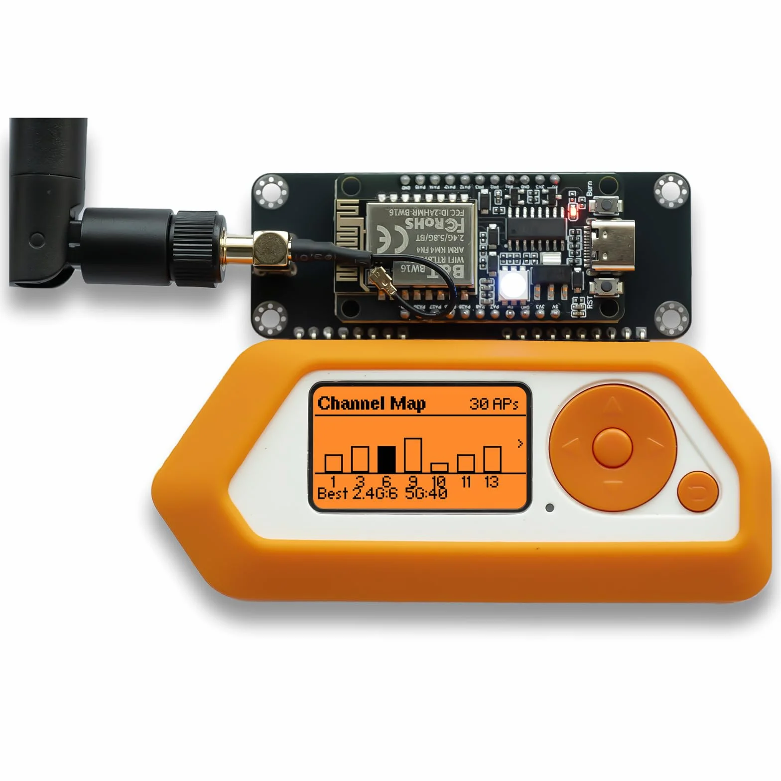 Flipper Zero Dual-Band 5GHz/2,4 GHz WiFi Devboard - wstępnie załadowane oprogramowanie układowe, moduł GPIO RTL8720DN (BW16) z zewnętrzną anteną 8dBi o wysokim wzmocnieniu - narzędzie do analizy sieci