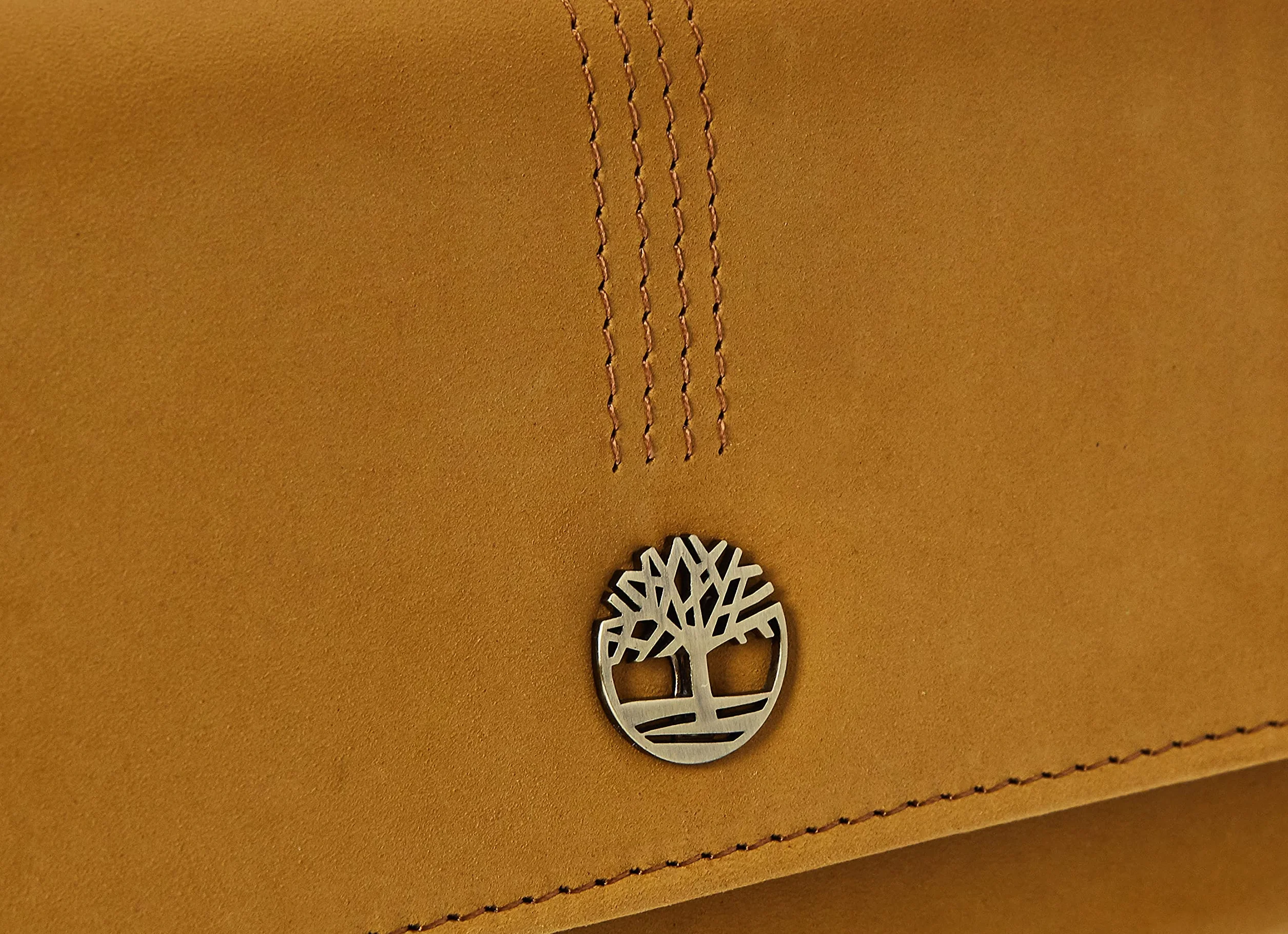 Timberland Damski skórzany portfel RFID Flap Wallet Clutch Pszenica (nubuk)