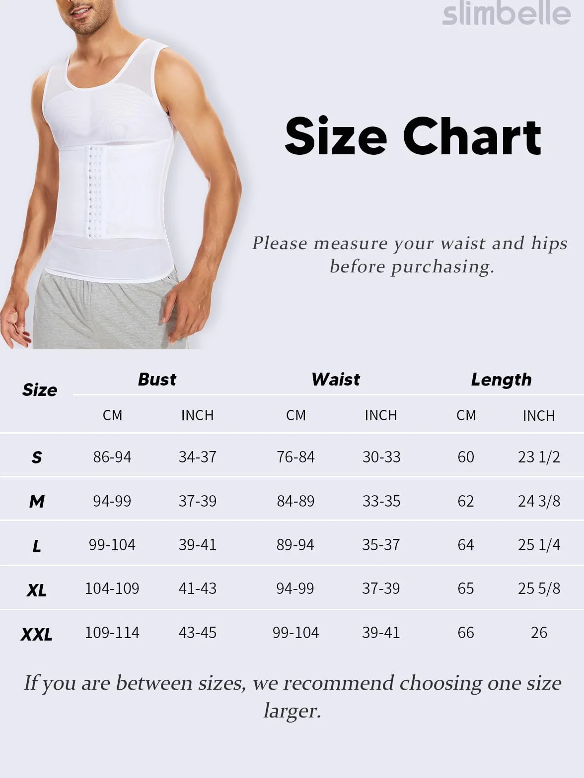 SLIMBELLE Męska koszulka kompresyjna Wyszczuplająca urządzenie do modelowania sylwetki Podkoszulek Kamizelka Klatka piersiowa brzucha Trening Talia Trenażer Tank Top