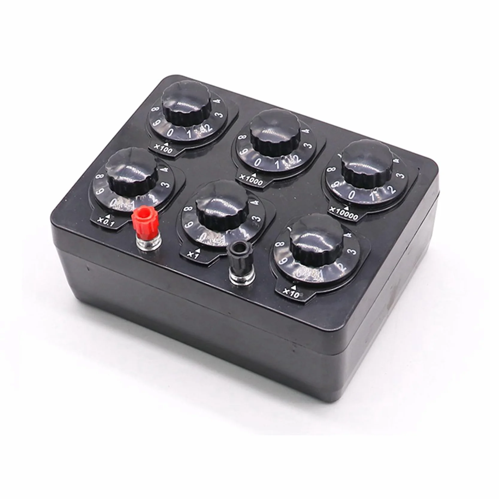 2X 0-99999.9 Ohm Prosta skrzynka oporowa zmienna dokładność rezystancja dekada Instrument dydaktyczny pudełko oporu dydaktycznego