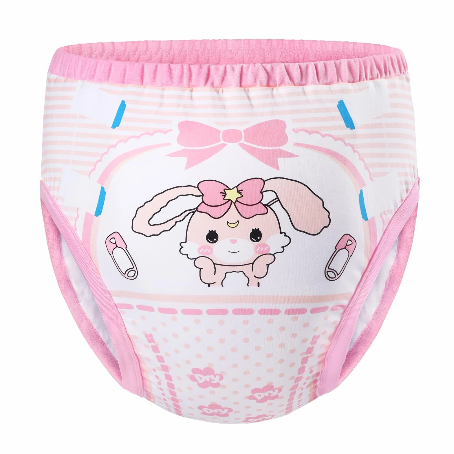 LittleForBig Miękka bawełniana bielizna, wygodne, nadające się do prania, wielokrotnego użytku spodnie treningowe dla dorosłych - Baby Usagi