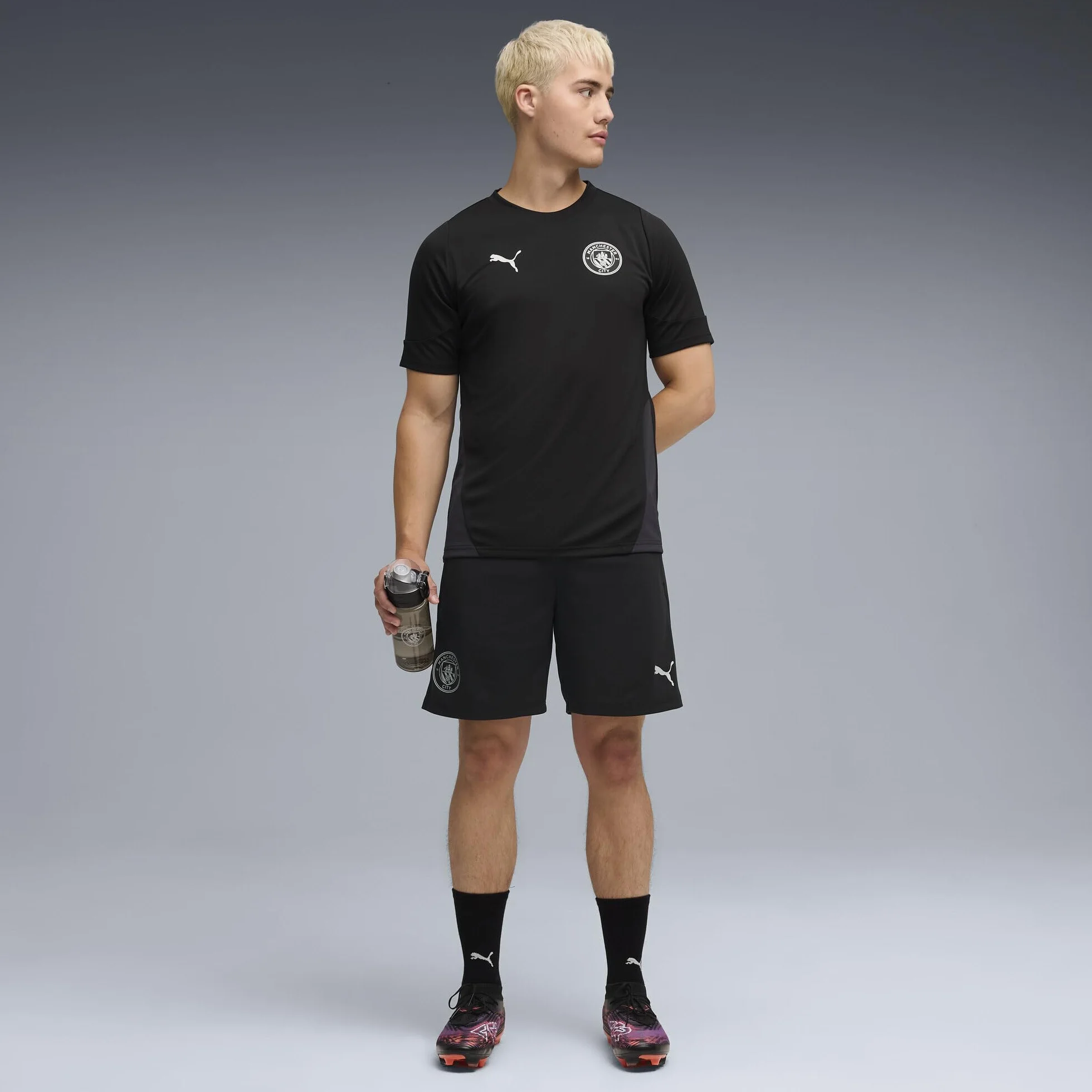 PUMA Manchester City FC Męskie strój treningowy 25/26, Czarny (Black x Silver), M