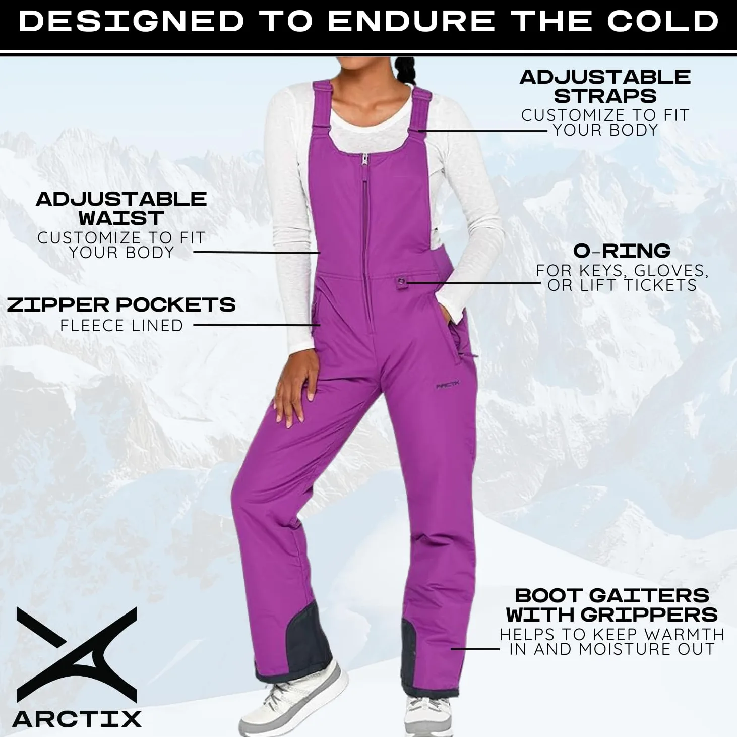 ARCTIX Youth Insulated Overall Snow Bib - Ogrodniczki zimowe Uniseks - dzieci