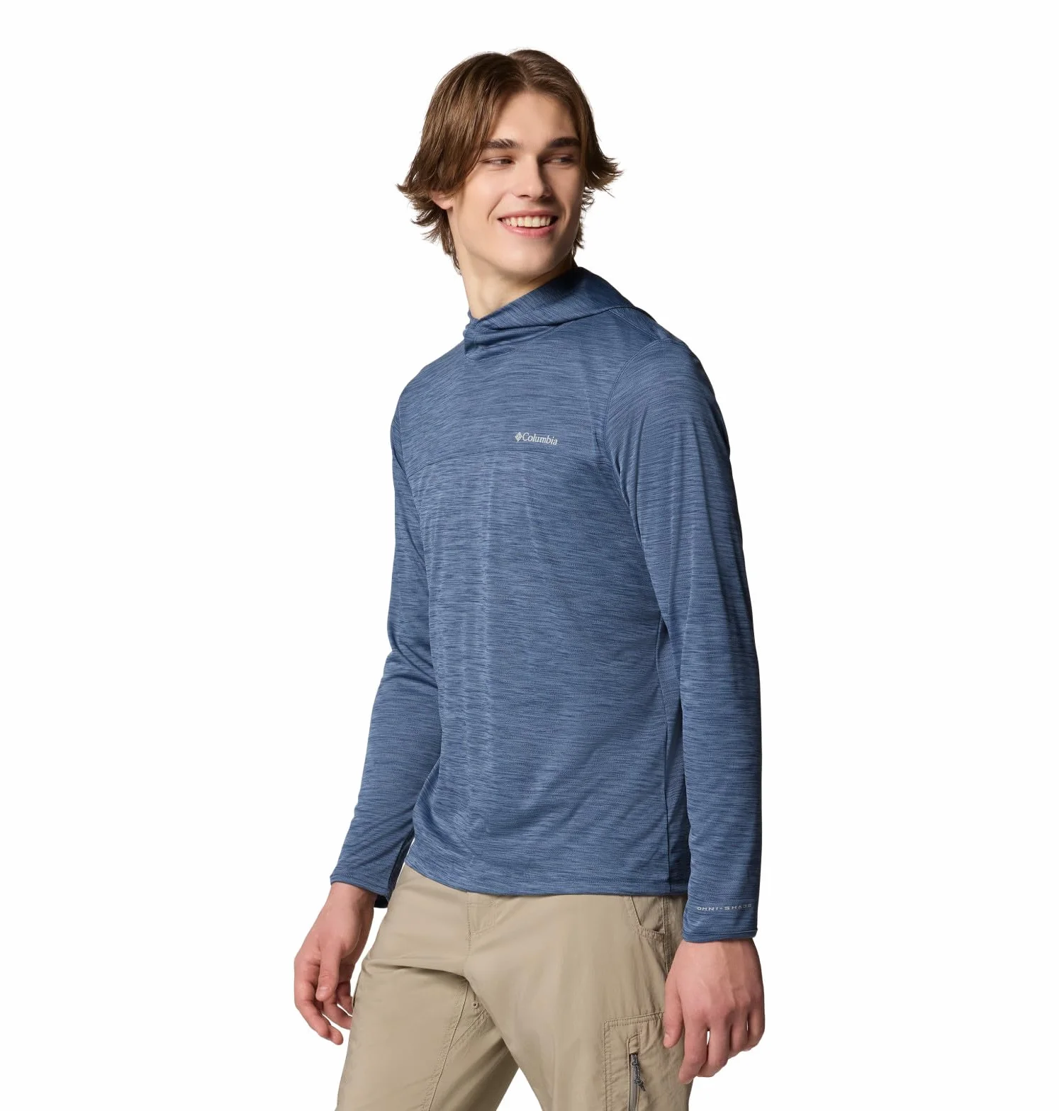 Columbia Men's Sage Peak Knit Hoodie, Dark Mountain Heather, Medium