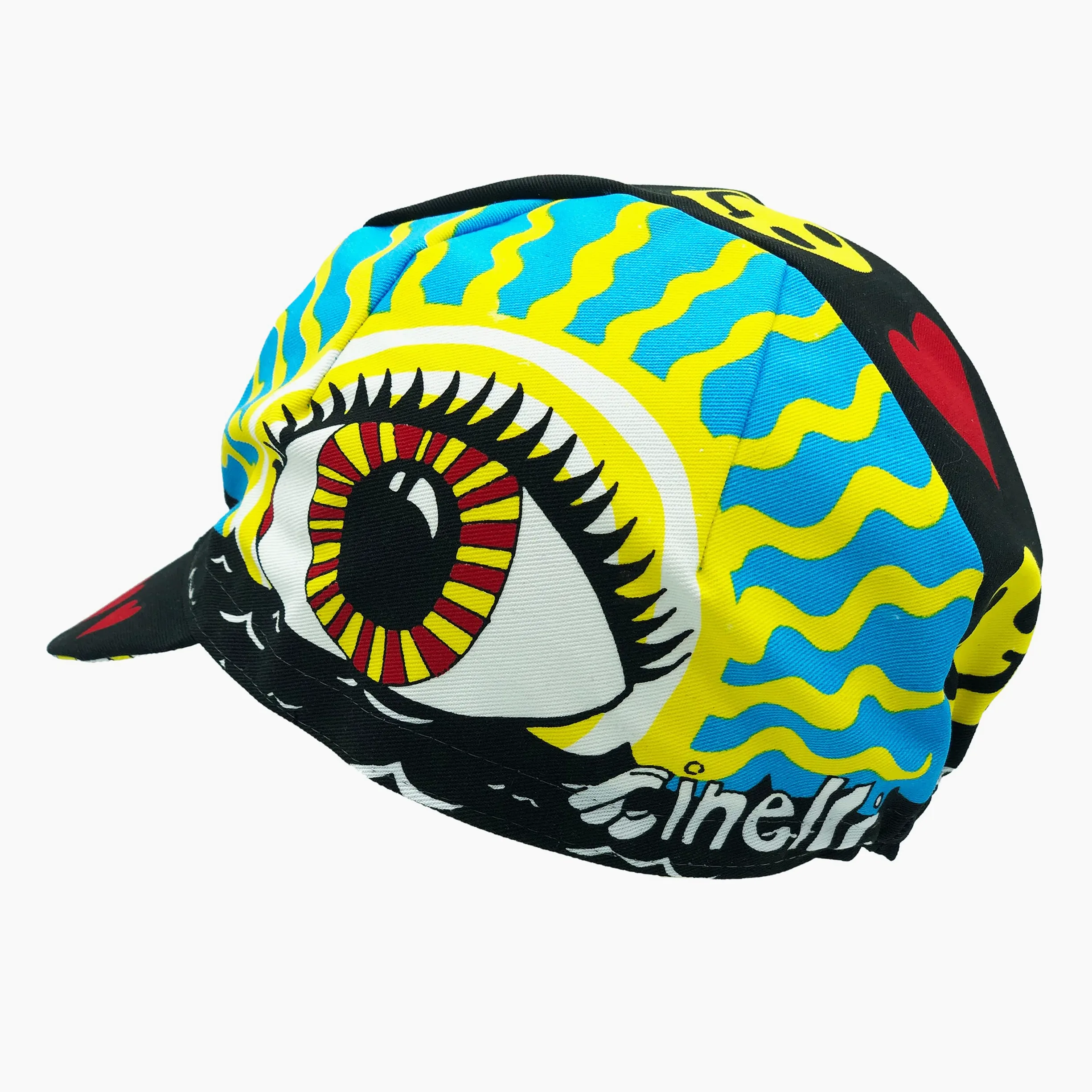 ERTGHH Cinelli Ana Benaroya czapka rowerowa, Eye of The Storm, jeden rozmiar czerwony