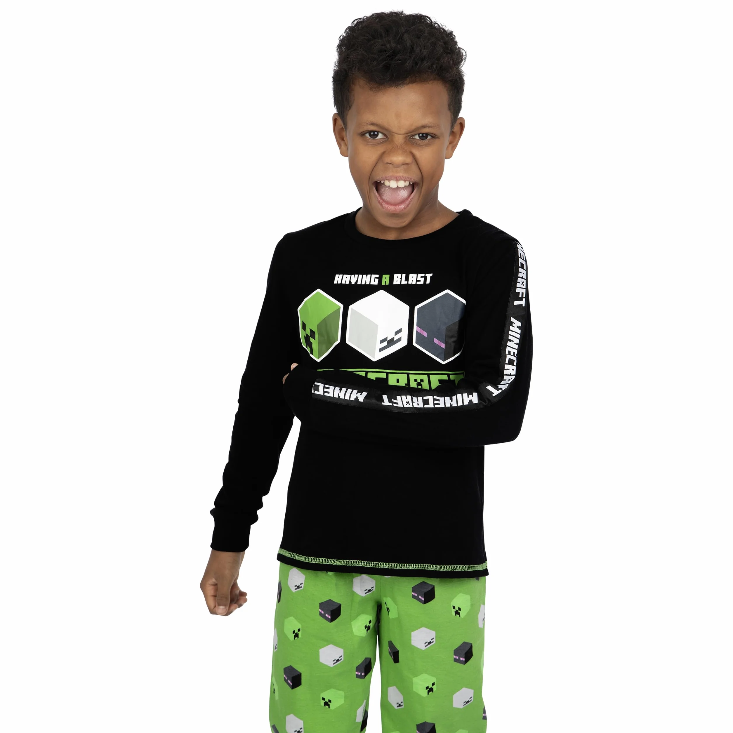 Piżamy Minecraft Creeper Dla Chłopców Zestawy Piżam Gamer