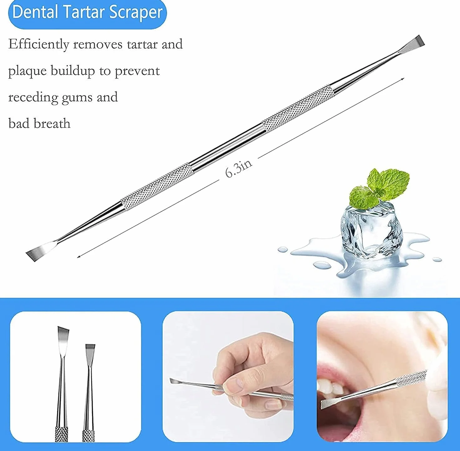 Zestawy dentystyczne Skaner Higieny Hak Wybierz Skaler z zestawem Lustro Stomatologiczne ze stali nierdzewnej Kontrola zębów Usta ze stali nierdzewnej Lustro Dentysta