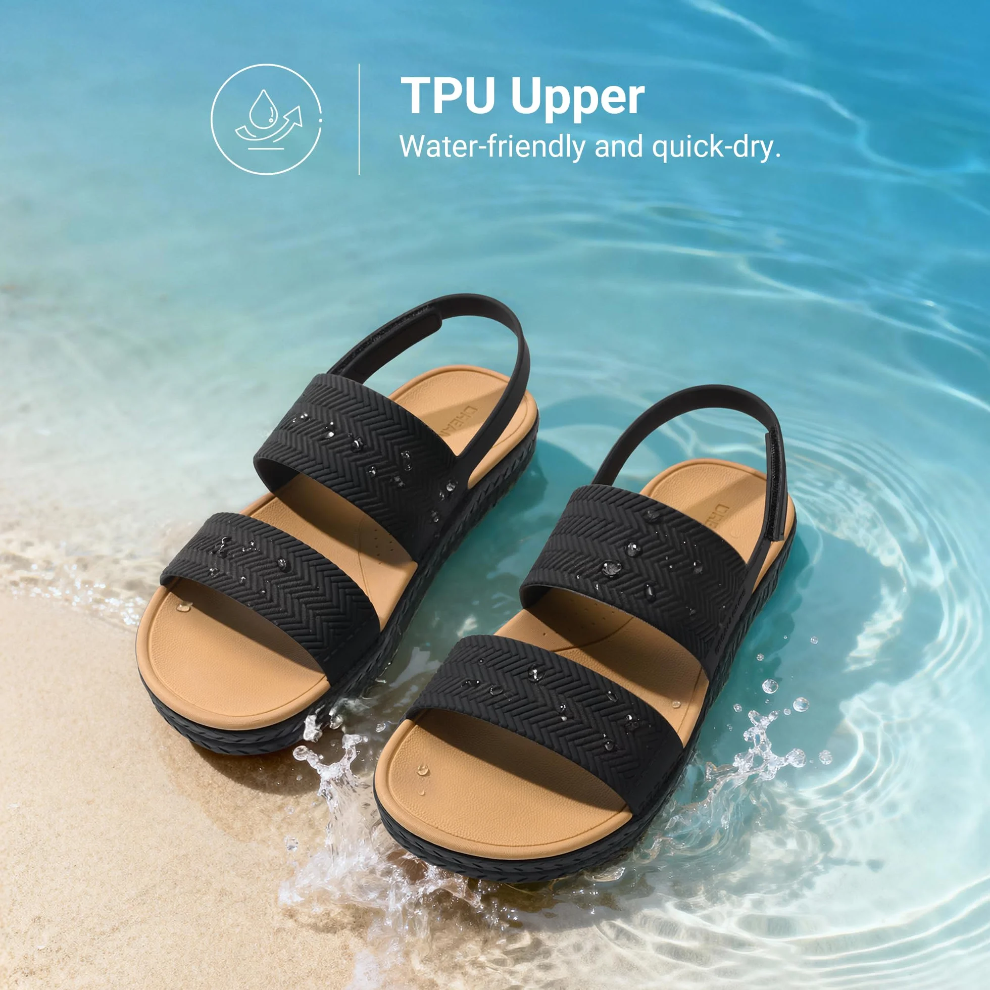 DREAM PAIRS Damskie sandały wodne platforma plażowe letnie buty