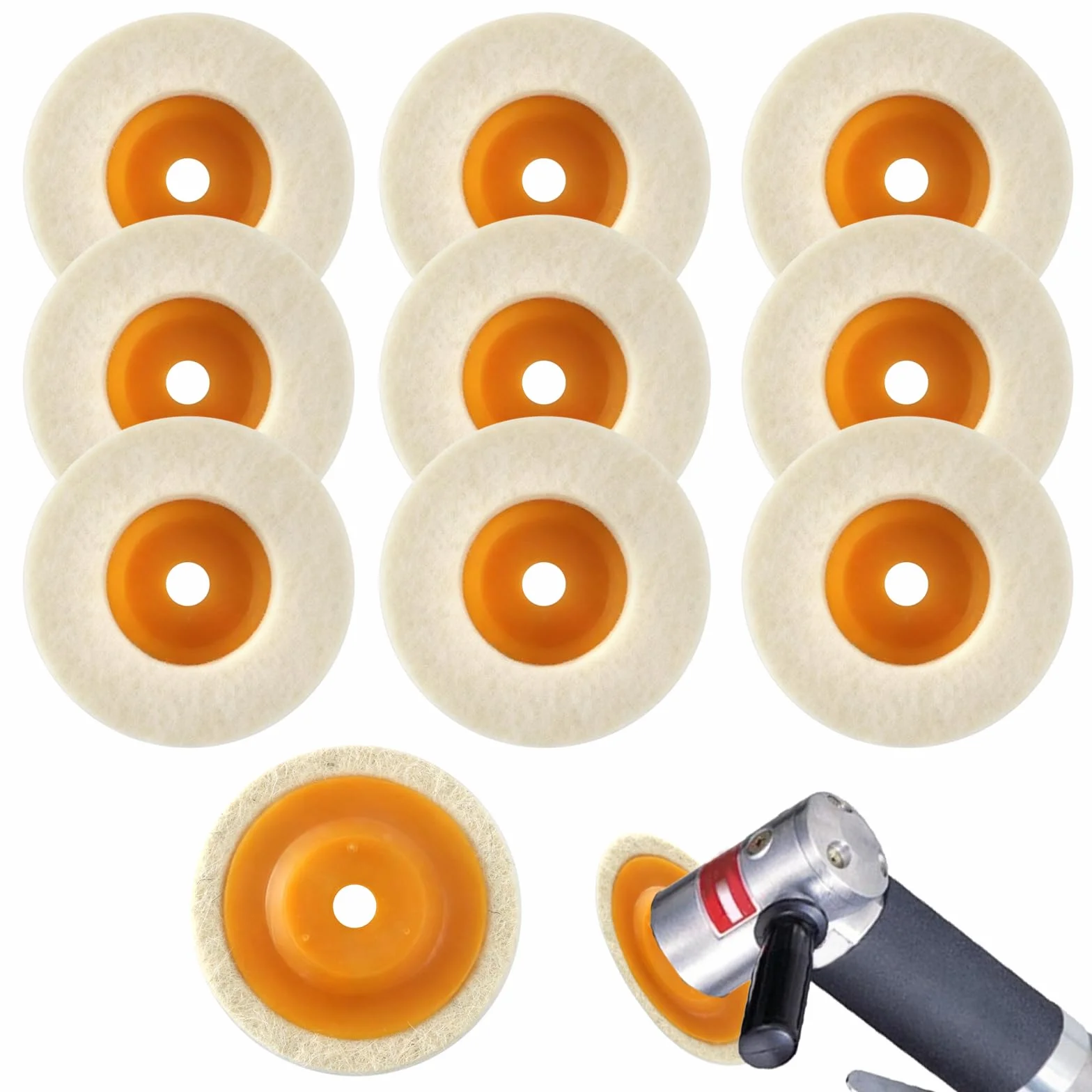 10 sztuk 75 mm tarcza polerska szlifierka kątowa wełna tarcza polerska flex tarcza polerska wełna nasadka do szlifierki kątowej narzędzie do polerowania szkła, stali nierdzewnej, ceramiki, samochodu