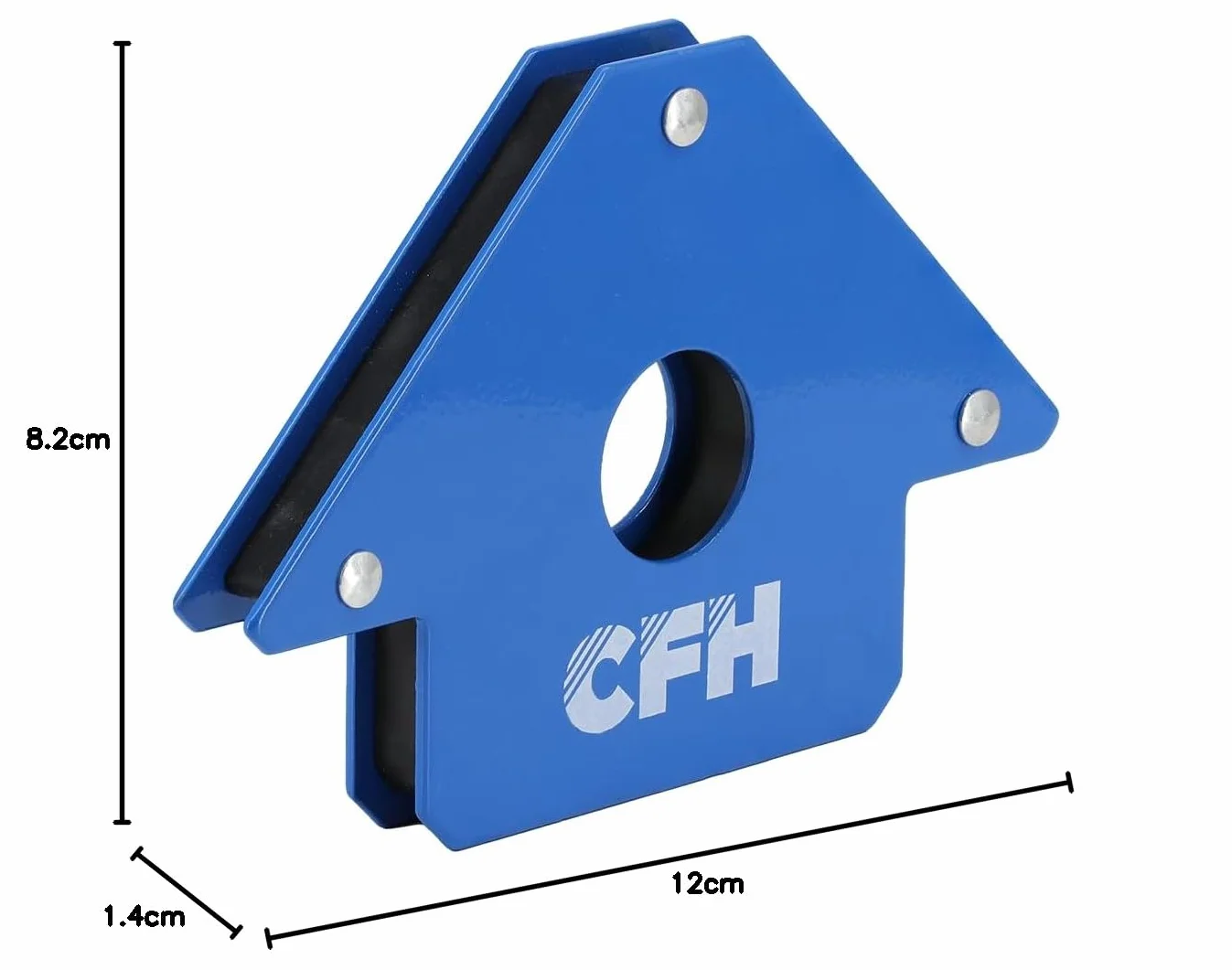 CFH Magnes kątowy WM 700 – uchwyt magnetyczny do ustawiania małych części metalowych, stały kąt 45°/90°/135°, siła przyczepności do 6,5 kg, akcesoria do prac spawalniczych, lutowniczych i montażowych