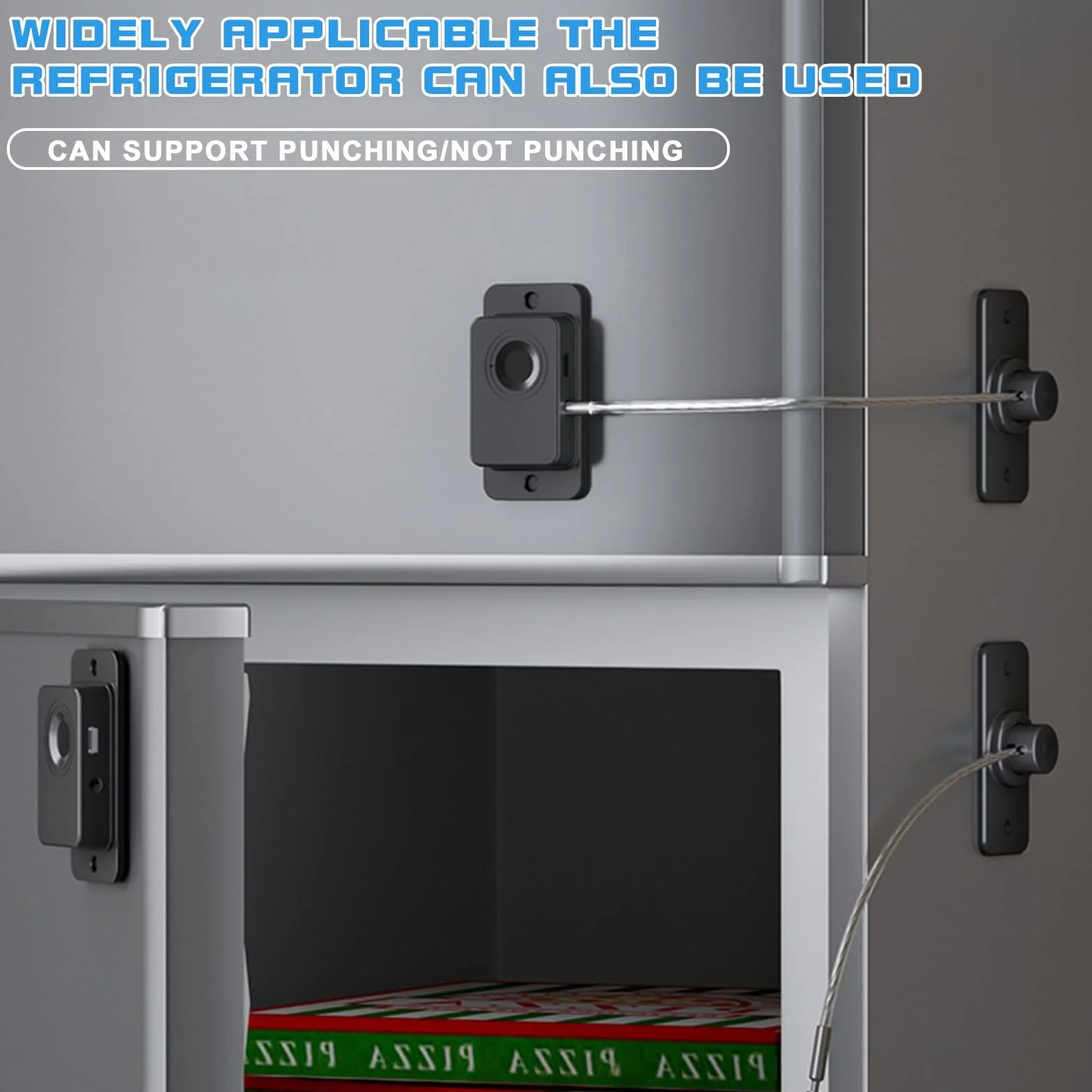 Zamek do lodówki, odciski palców, zabezpieczenie szafki dla niemowląt, zabezpieczenie przed dziećmi, zabezpieczenie okna dla dzieci, do ładowania USB, nadaje się do domu i biura