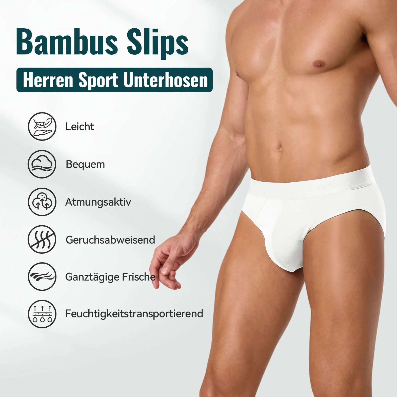 Bambusowe slipy męskie oddychająca bielizna ze stretchem 6 sztuk