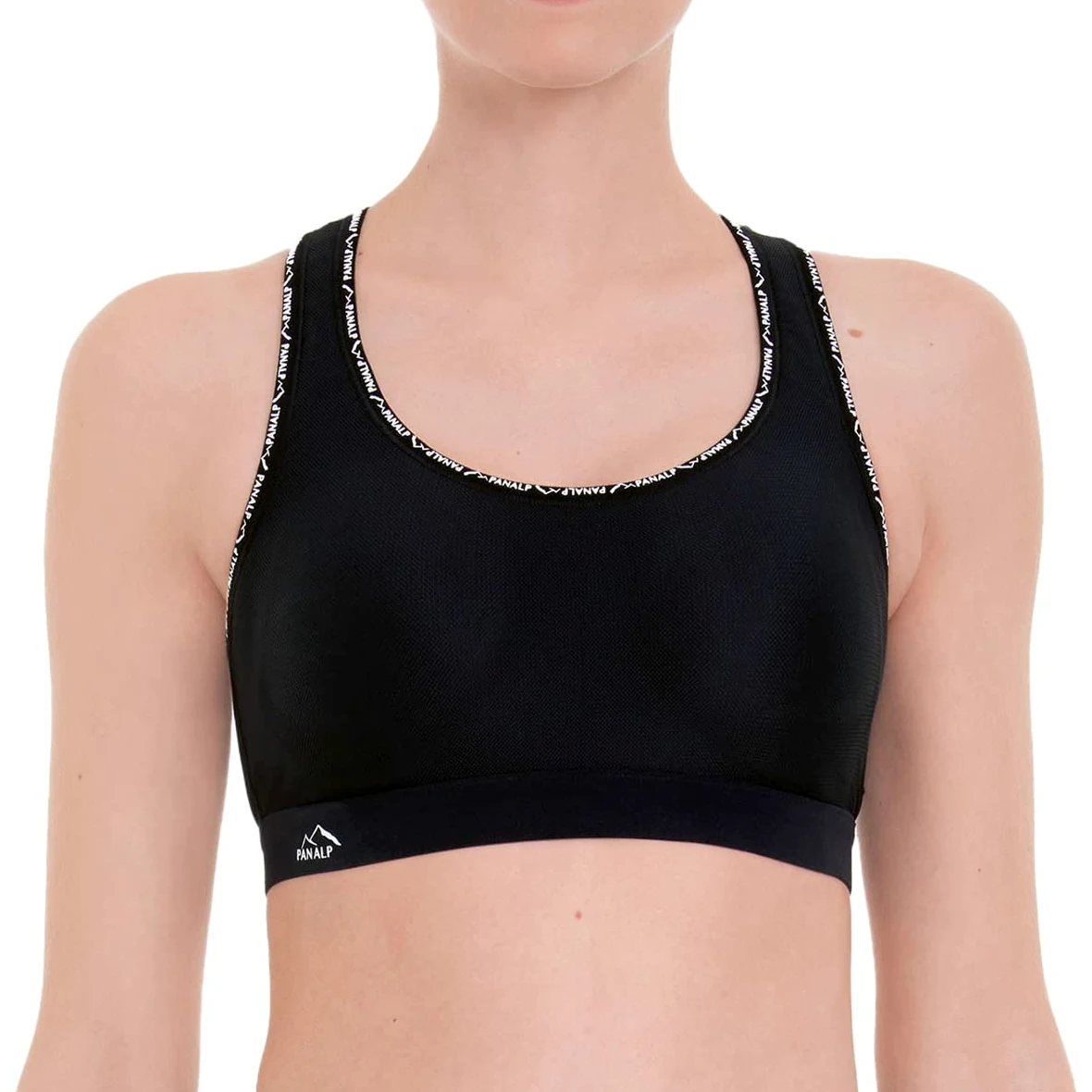 Anita - Pan Alp - damski - biustonosz sportowy - racerback, czarny, 75C