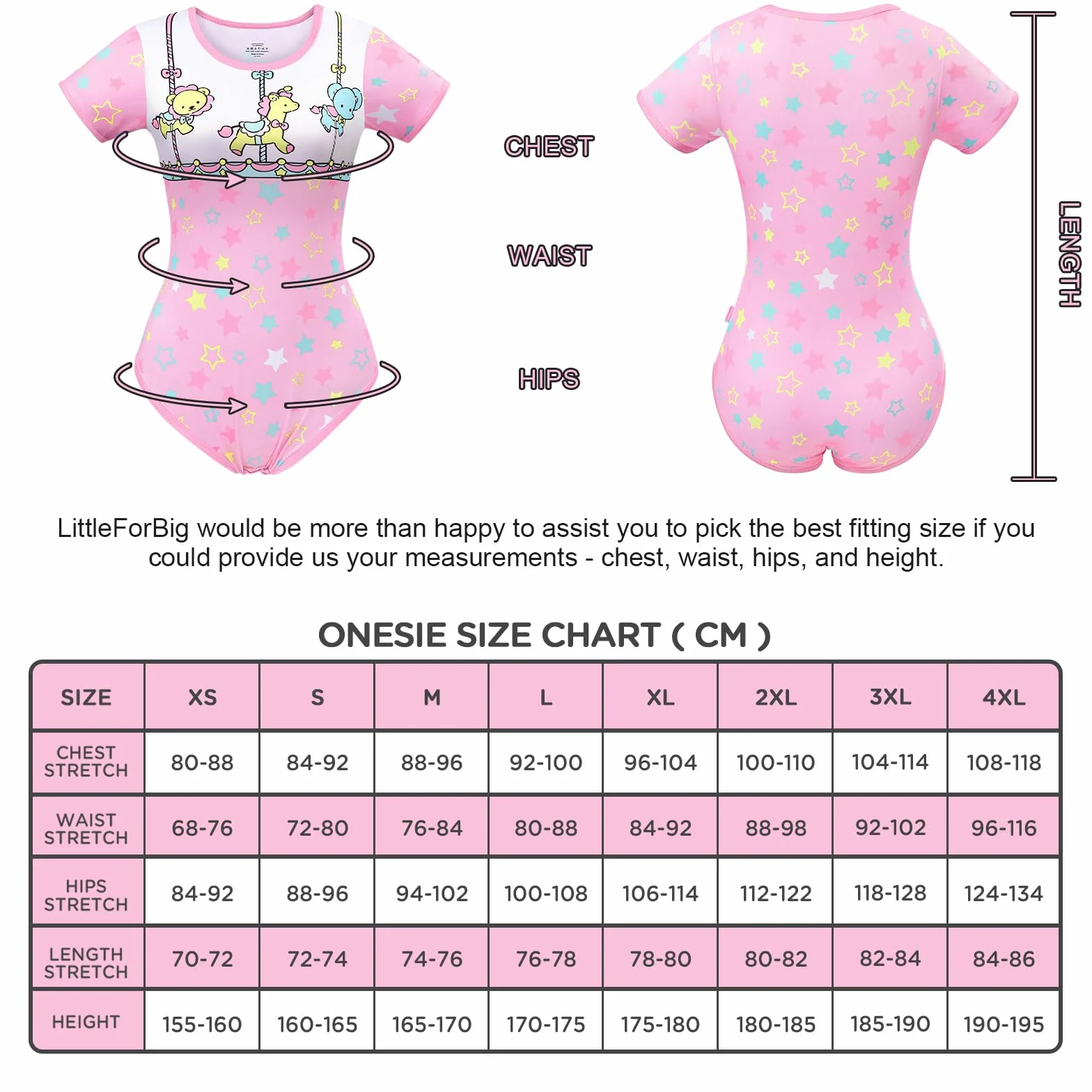 LittleForBig Jedwabiste śpioszki Onesie Piżama Bodysuit - Mały cyrk Kombinezon Body