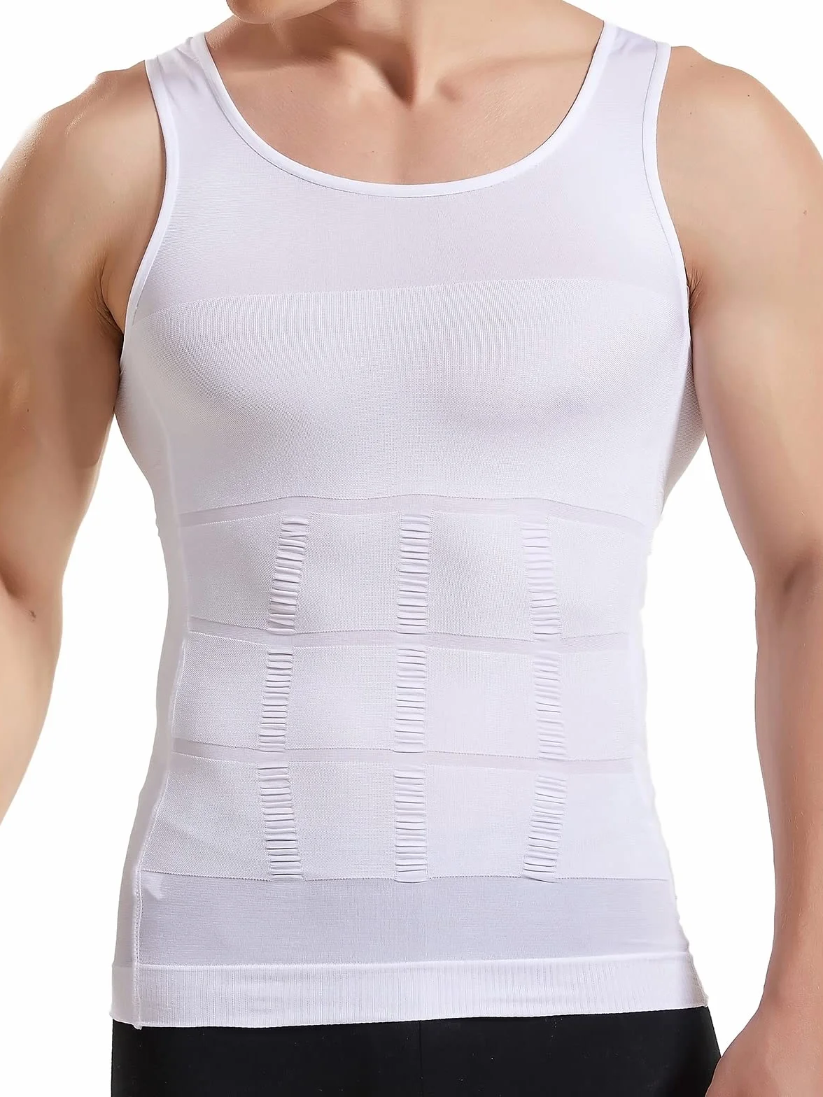 HANERDUN Tank Top Ginekomastia Kompresja Ukrywanie Piersi Bielizna modelująca Moobs Spłaszcza Brzuch