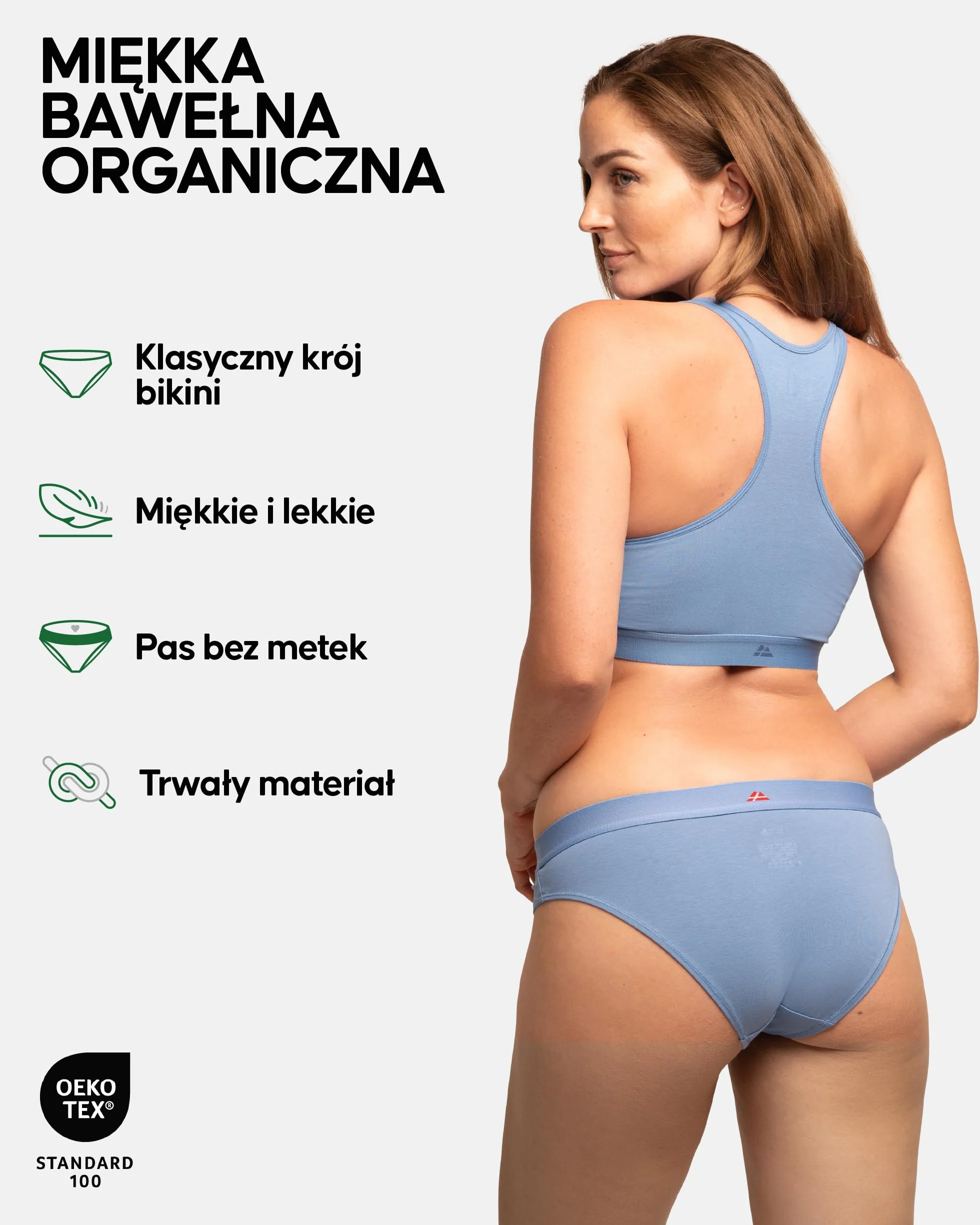 DANISH ENDURANCE Majtki Damskie Bawełniane, Organiczne Materiały, Wielokolorowe, 3-PACK